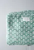 Quilted Cosmetic Bag - Turquoise Tulip sold by Darling Loungewear