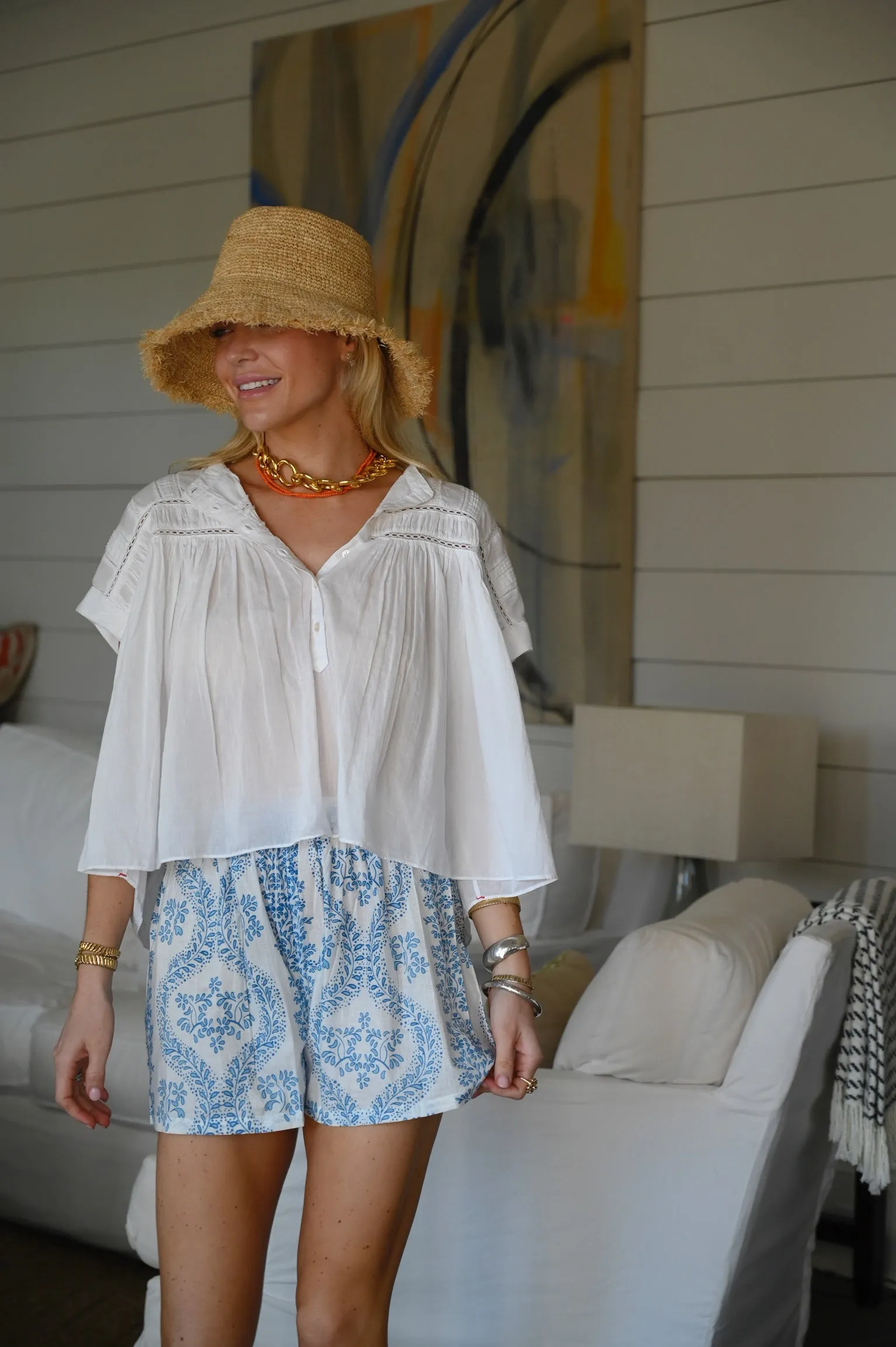 Boxer Shorts - Blue Lace sold by Darling Loungewear