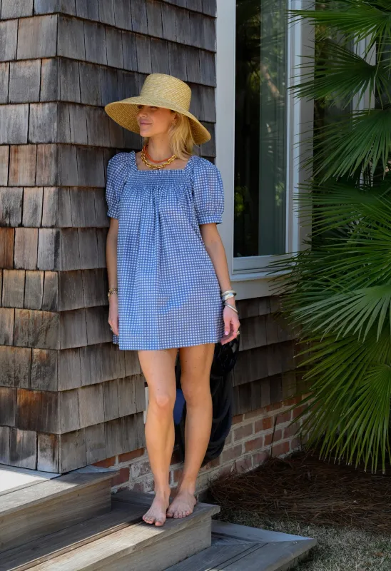 The Sweet and Short Set - Blue Gingham sold by Darling Loungewear