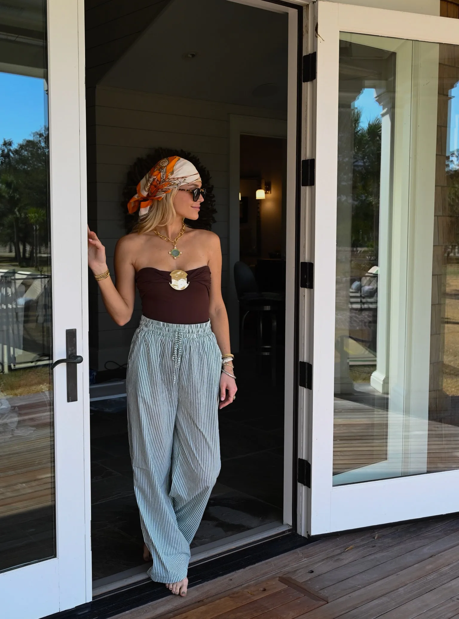 Lounge Pants - Evergreen Stripe sold by Darling Loungewear product image thumbnail 2