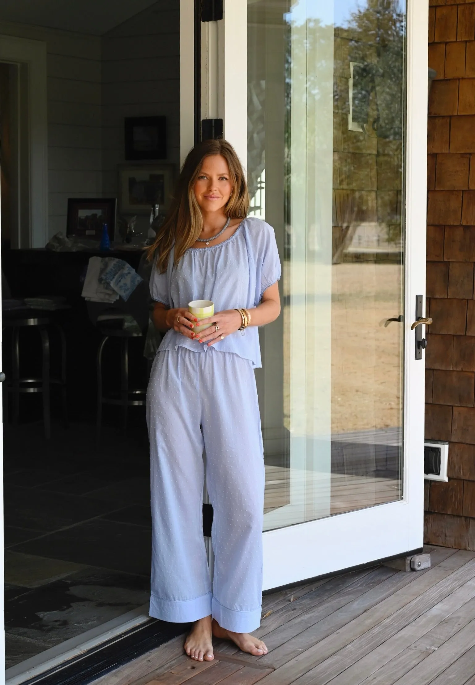 The Dream Set - Blue Swiss Dot sold by Darling Loungewear