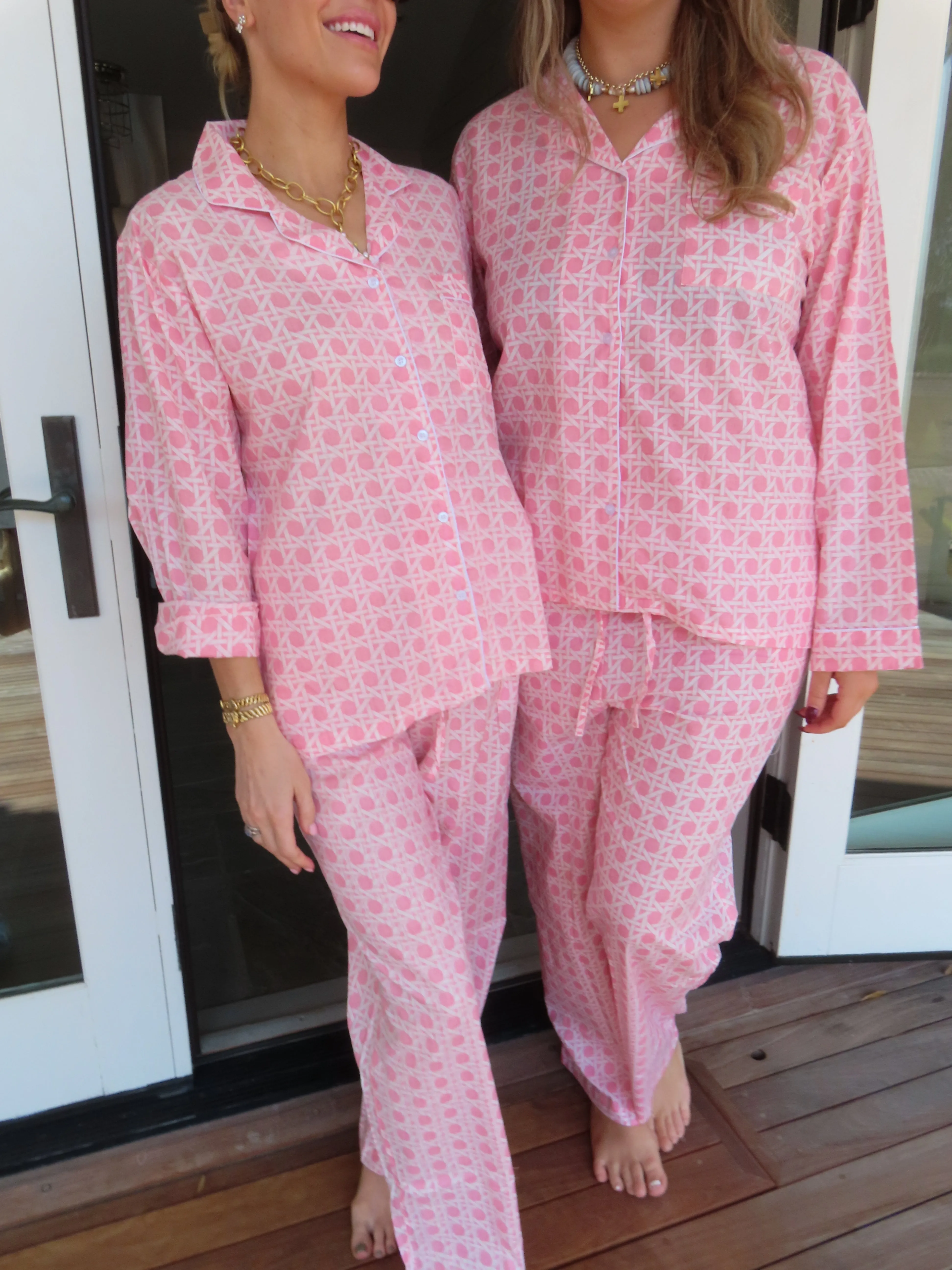 Cozy Pajama Set - Pink Sugar Lattice sold by Darling Loungewear product image thumbnail 3
