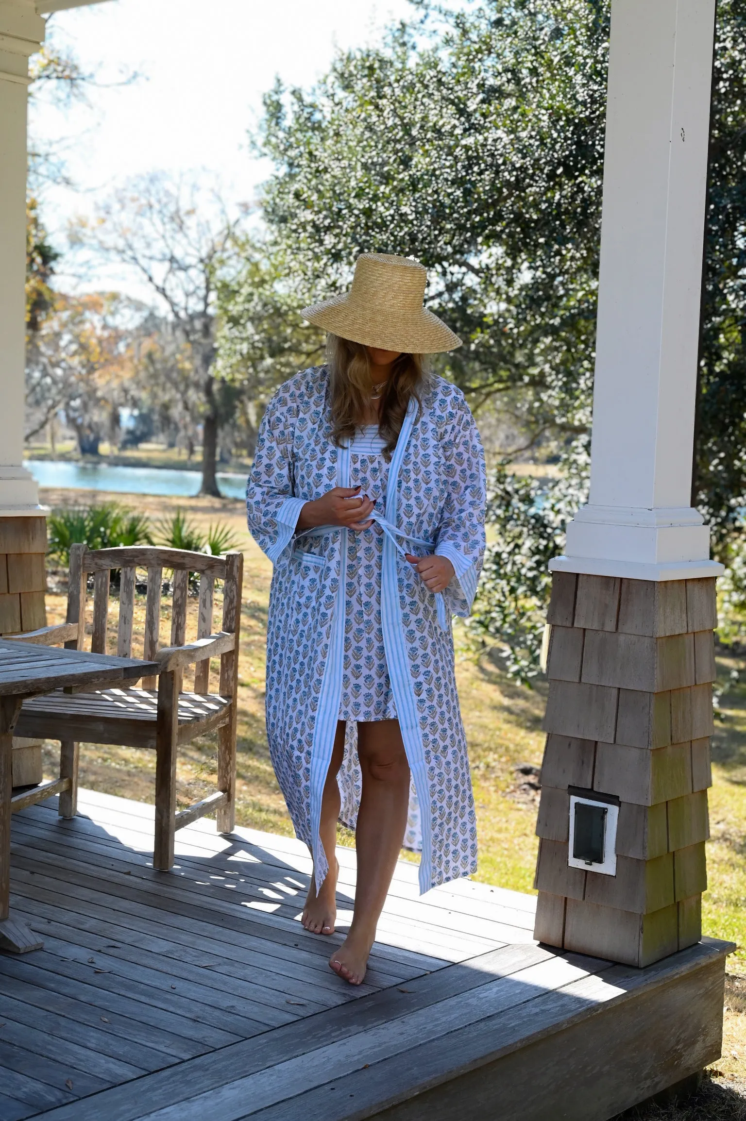 Bathrobe in Blue Cornflower - Long sold by Darling Loungewear product image thumbnail 3