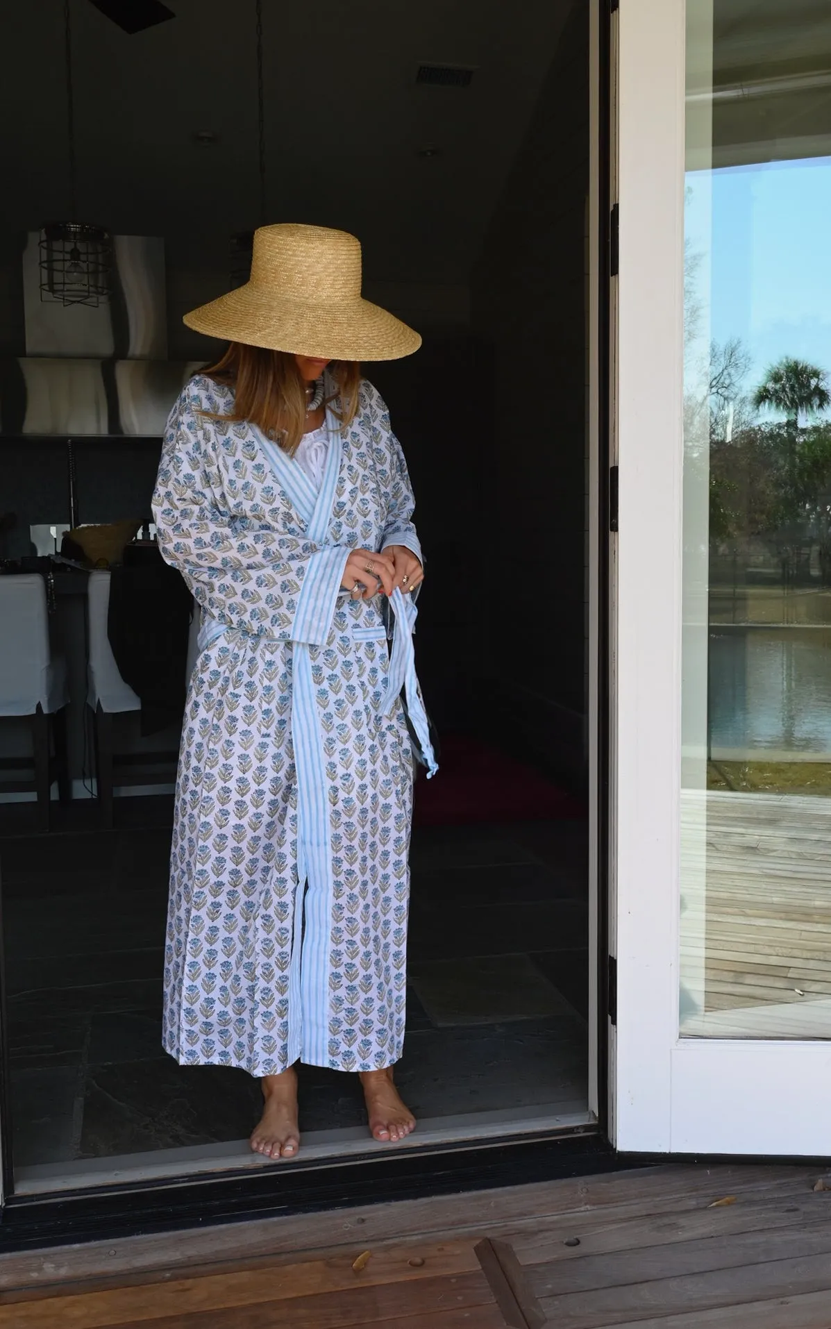 Bathrobe in Blue Cornflower - Long sold by Darling Loungewear product image thumbnail 5