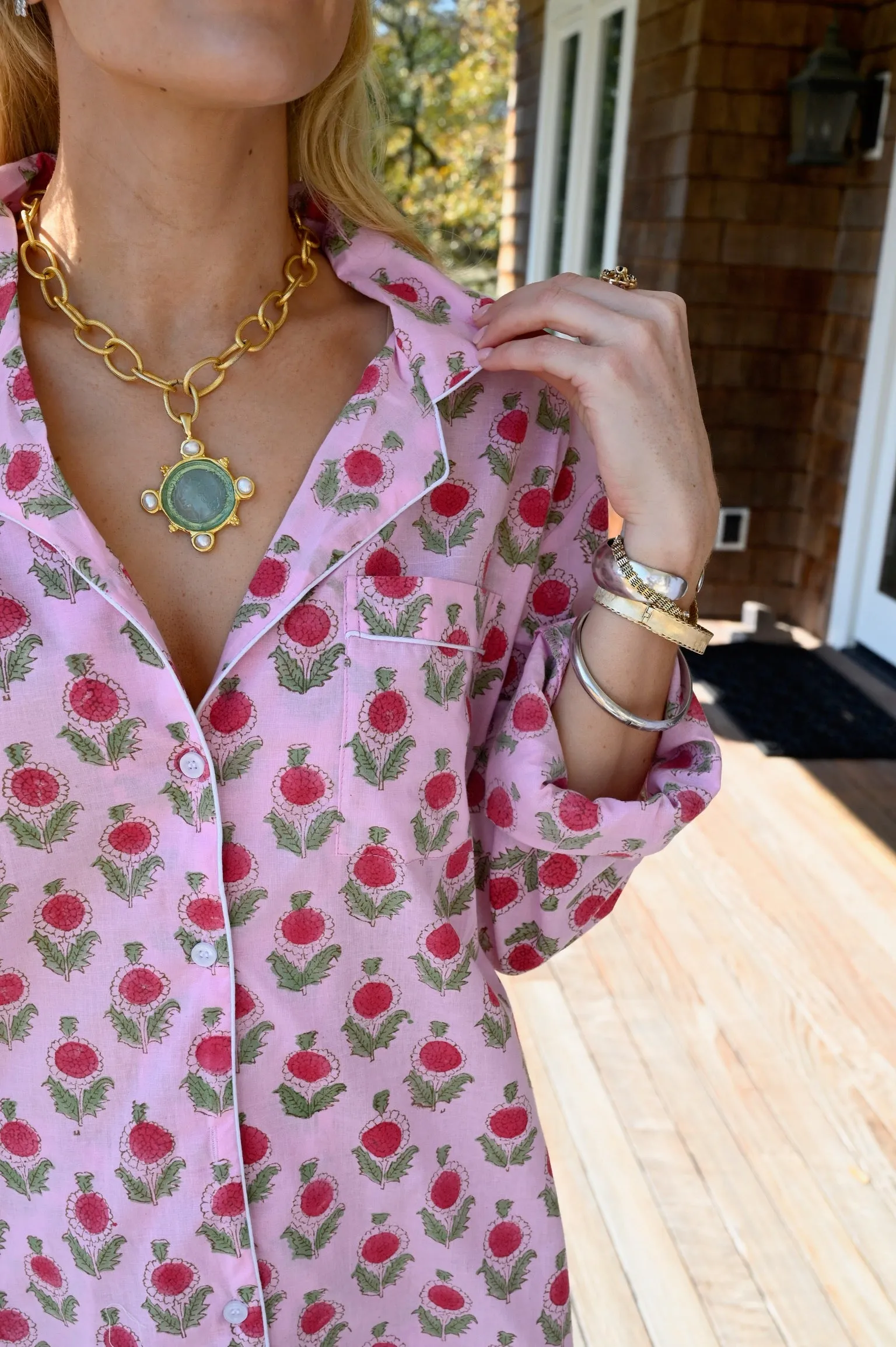 Pink Poppy PJ Set - Long / Short sold by Darling Loungewear product image thumbnail 4