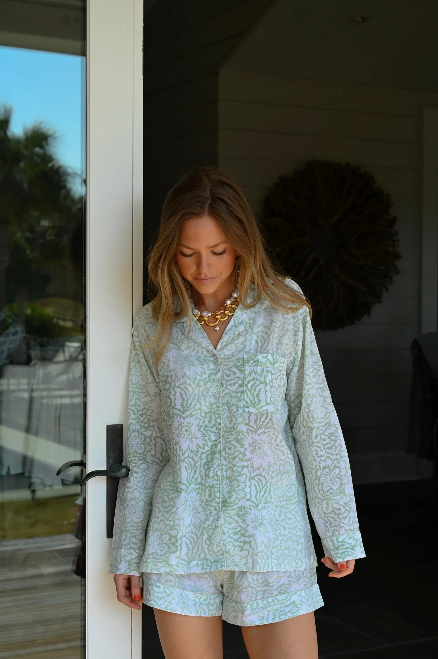 Sea Glass Green PJ Set - Long / Short sold by Darling Loungewear