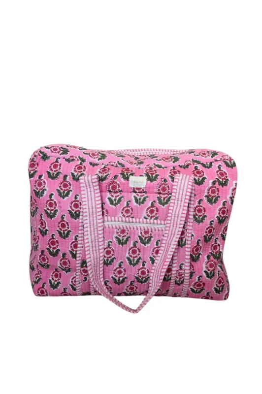 Weekender Bag in Pink Poppy sold by Darling Loungewear