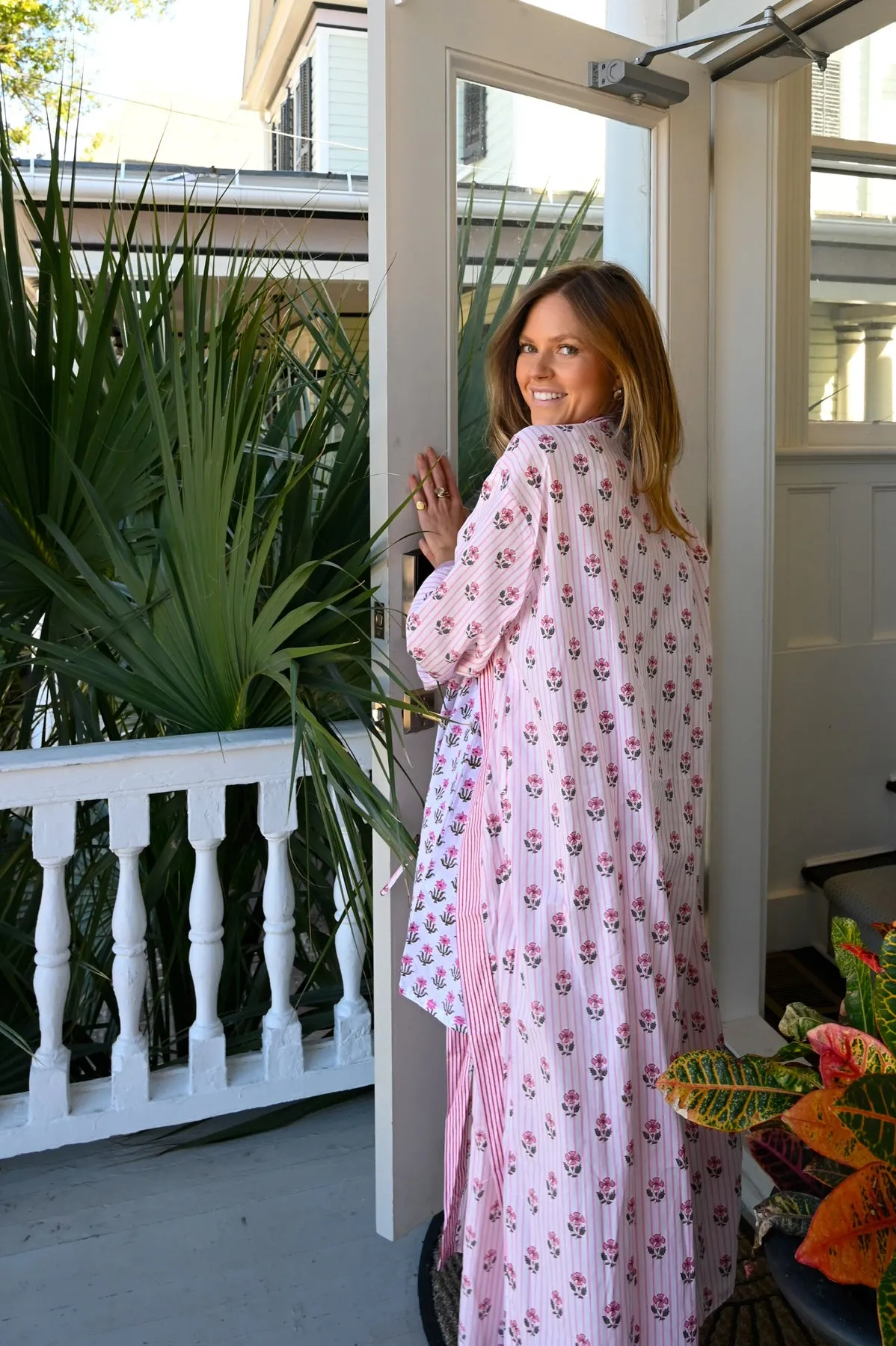 Bathrobe in Pink Carnation - Long sold by Darling Loungewear
