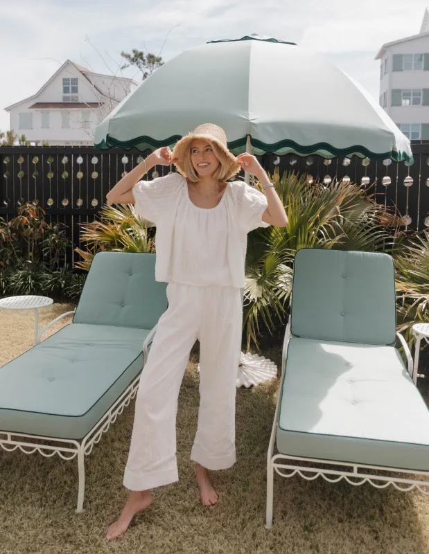 The Dream Set - White Swiss Dot sold by Darling Loungewear