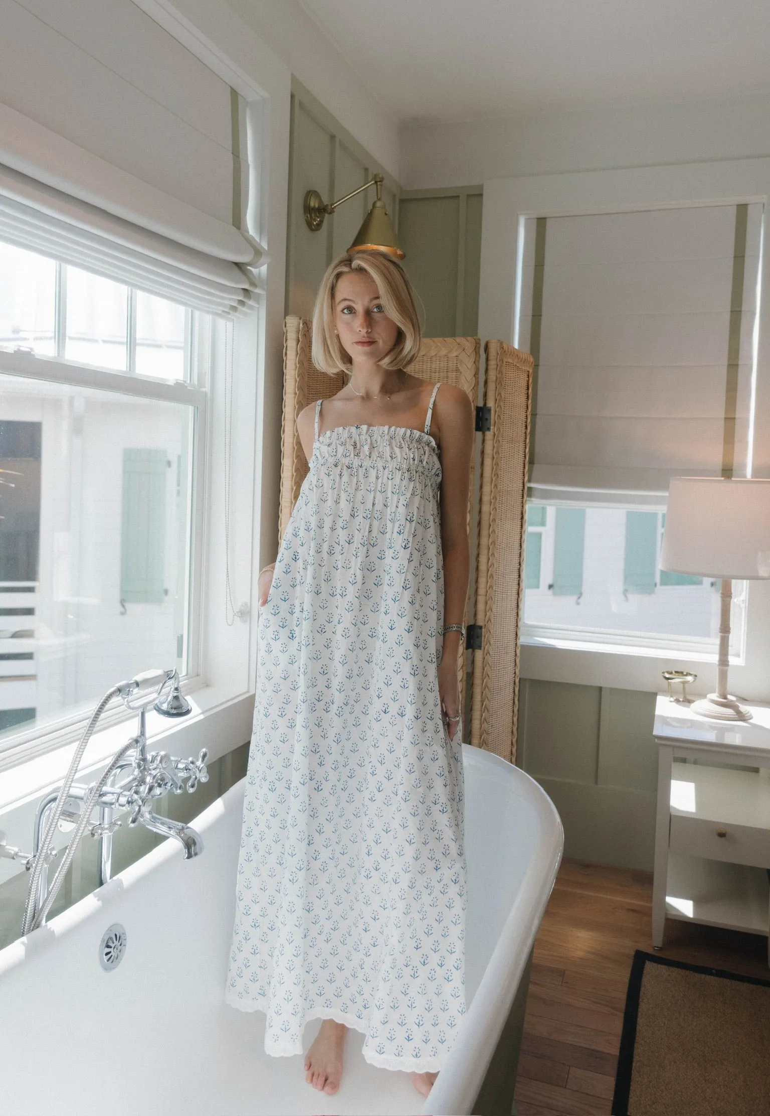 Magnolia Maxi in Blue Daisy sold by Darling Loungewear product image thumbnail 2