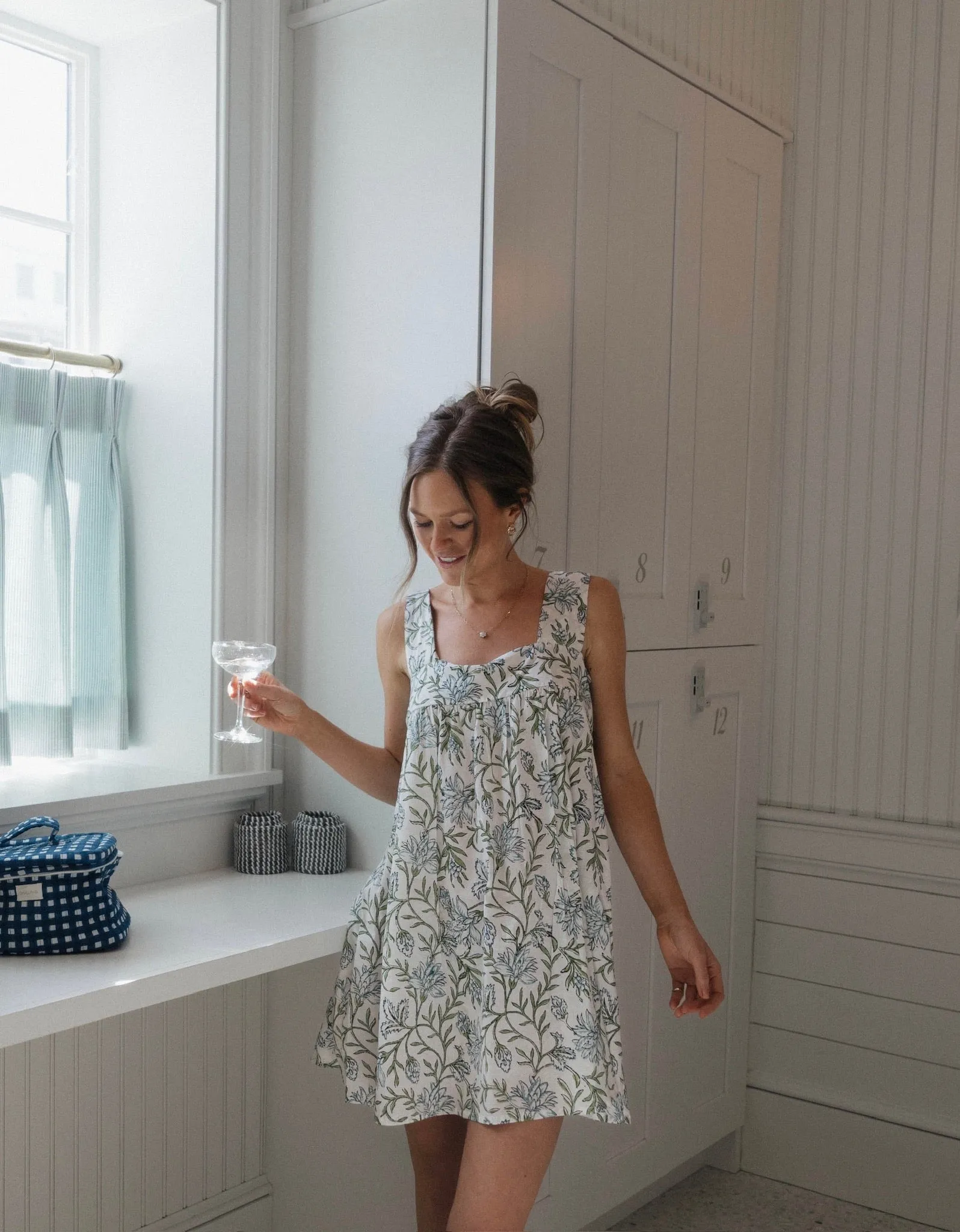 Tie Dress - Blue Sweet Pea sold by Darling Loungewear product image thumbnail 2