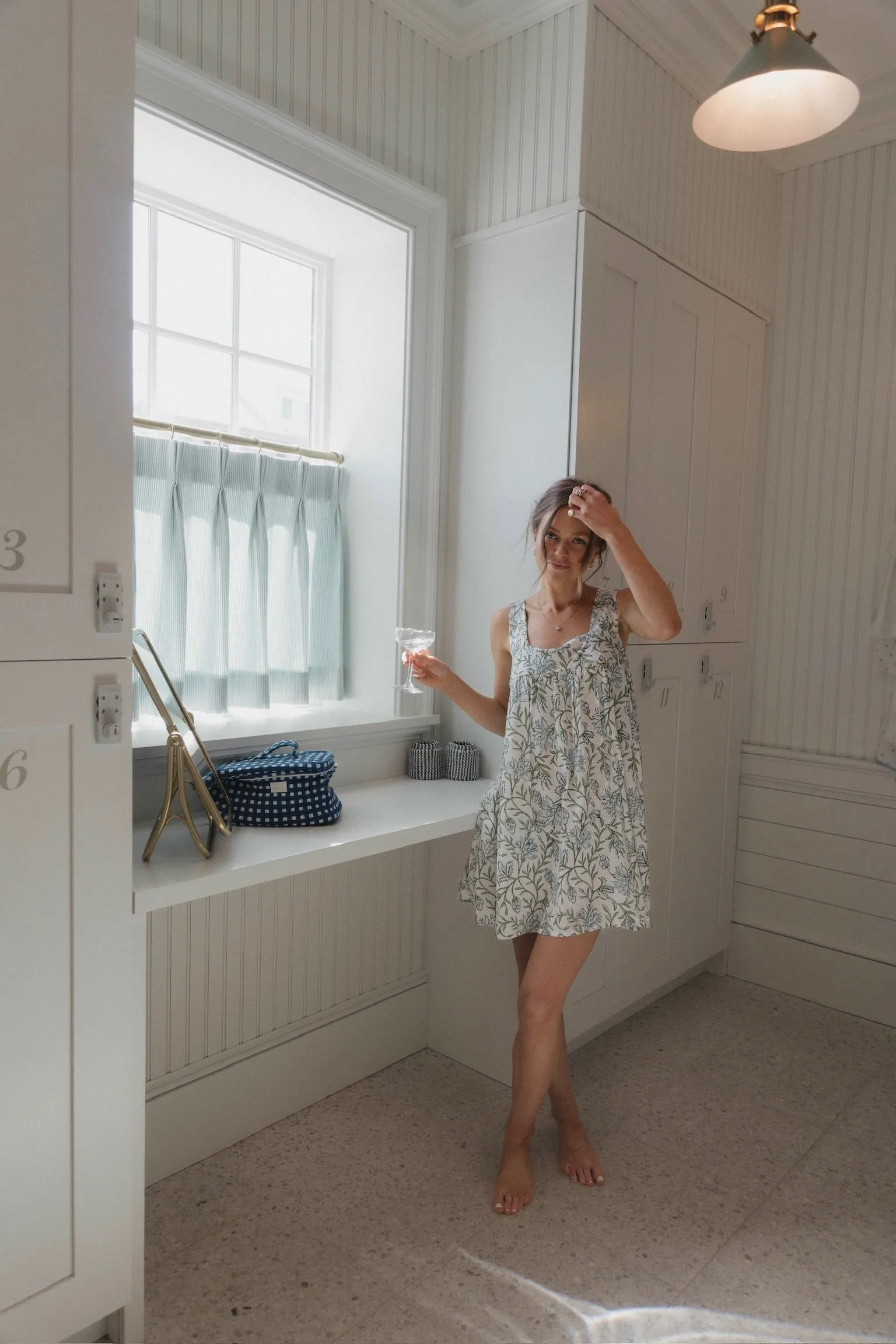 Tie Dress - Blue Sweet Pea sold by Darling Loungewear product image thumbnail 5