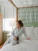 Cozy Pajama Set - Blueberry Lattice sold by Darling Loungewear