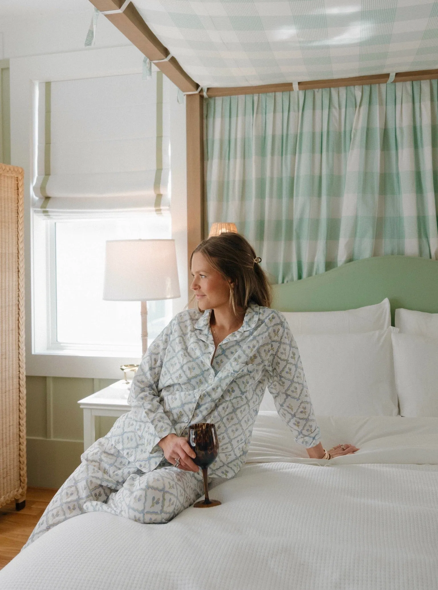 Cozy Pajama Set - Blueberry Lattice sold by Darling Loungewear product image thumbnail 4