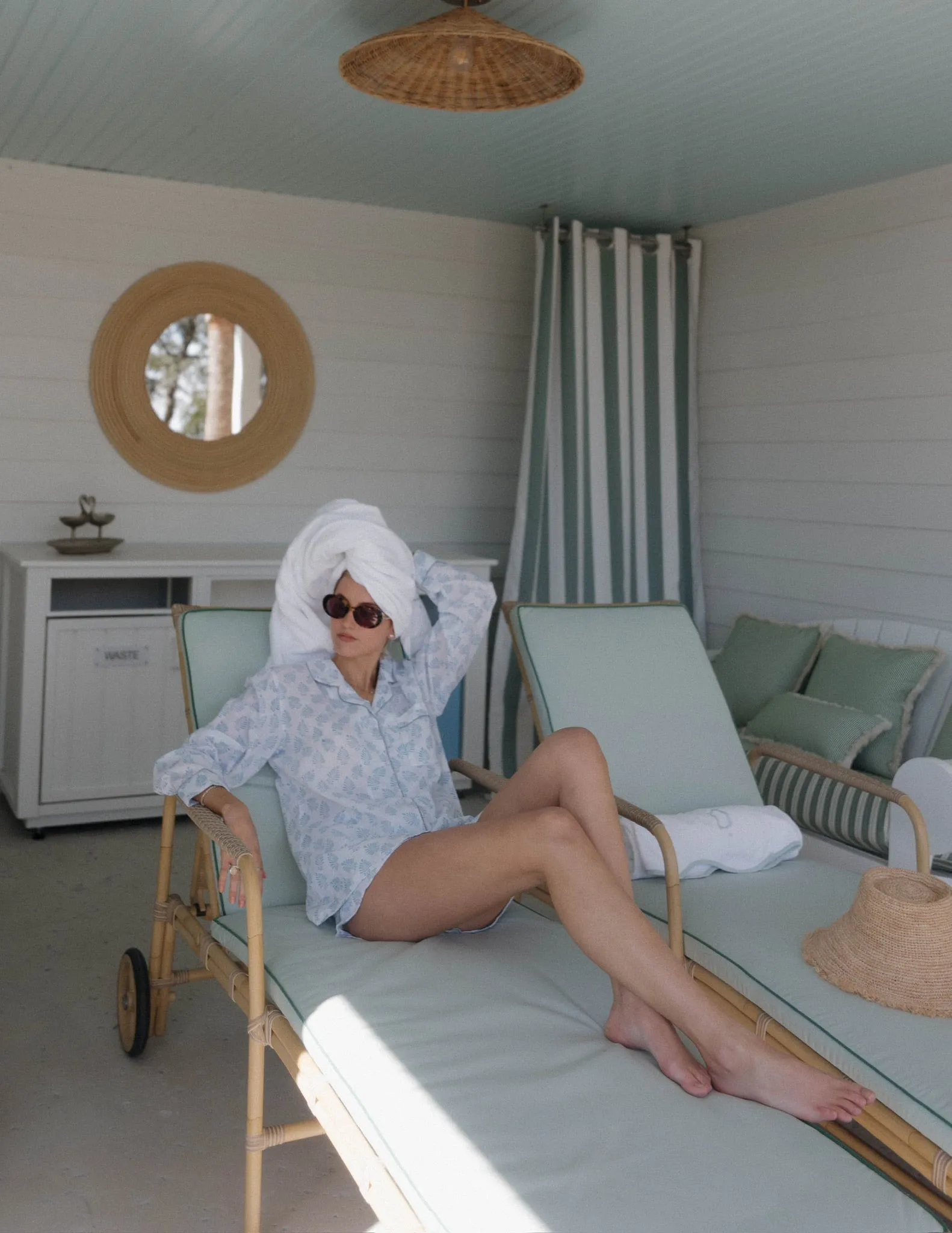 Blue Palm PJ Set - Long / Short sold by Darling Loungewear product image thumbnail 3