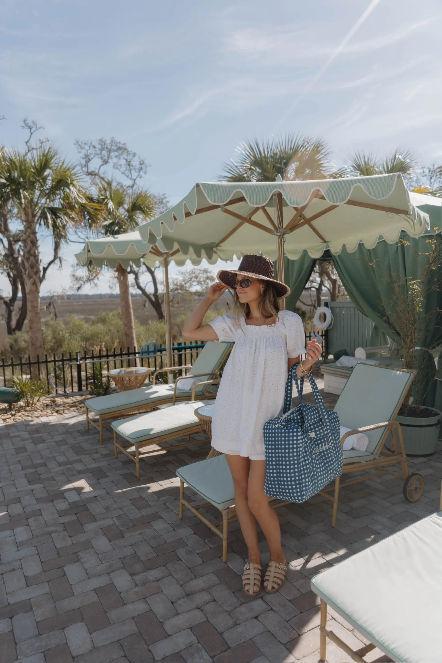 Weekender Bag in Navy Blue Check sold by Darling Loungewear product image thumbnail 3