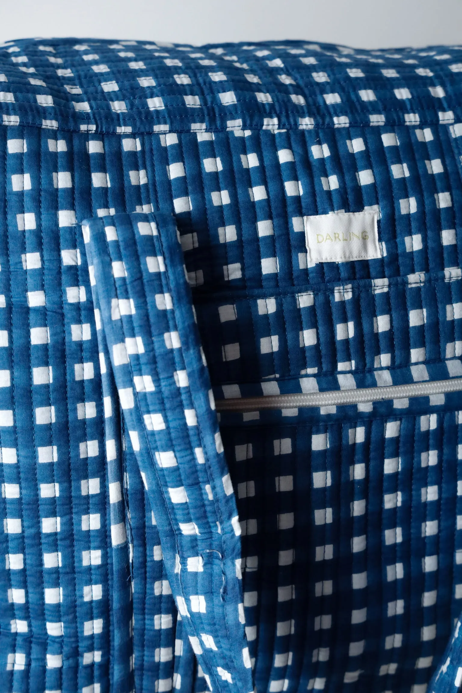 Weekender Bag in Navy Blue Check sold by Darling Loungewear product image thumbnail 4