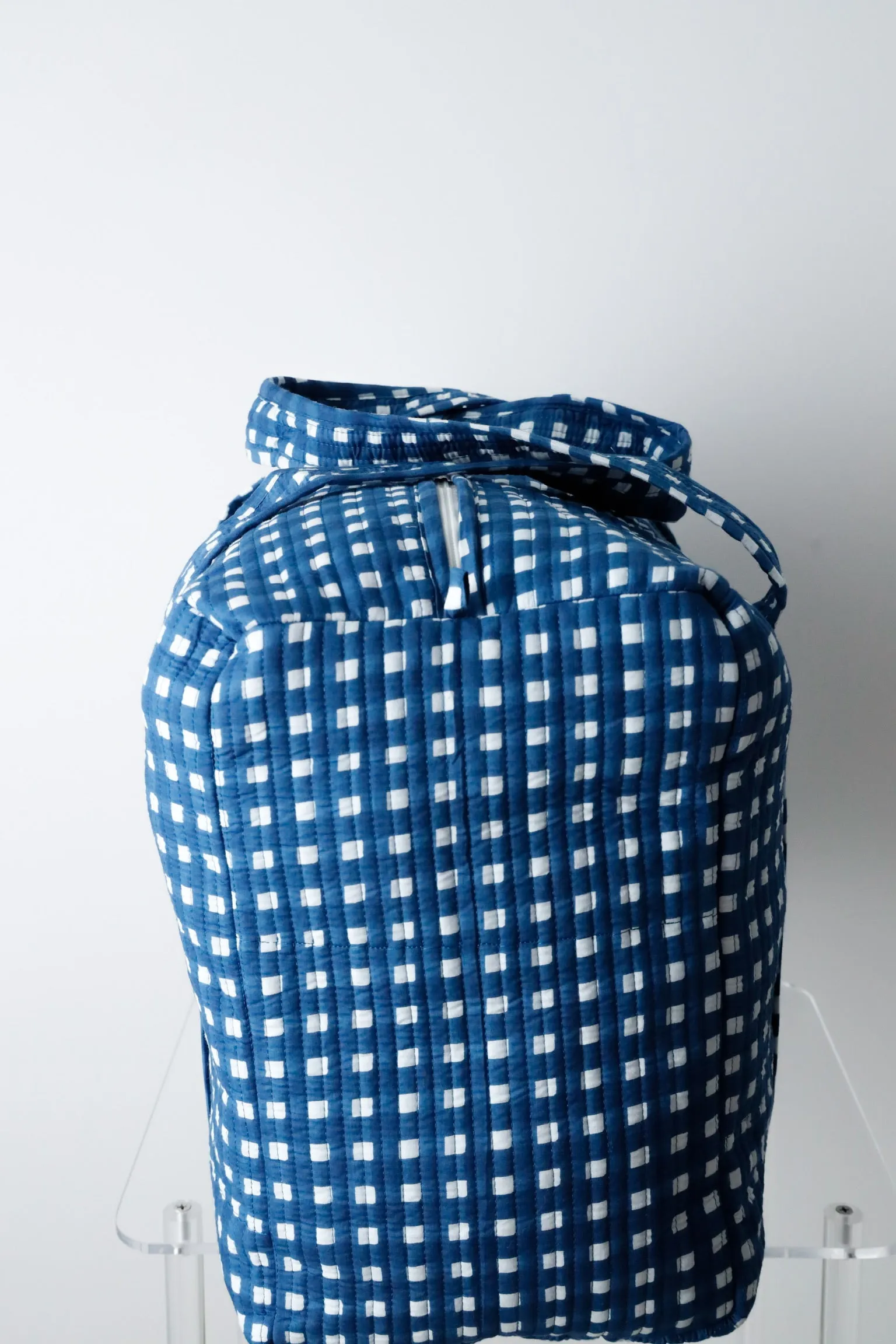 Weekender Bag in Navy Blue Check sold by Darling Loungewear product image thumbnail 5