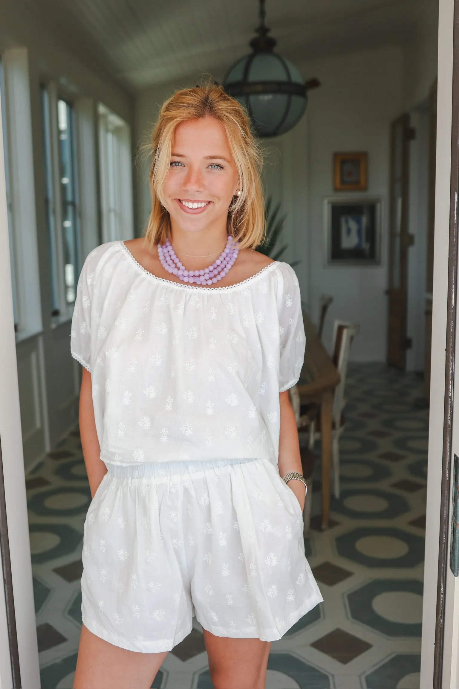 The Dream Short Set - White Daisy sold by Darling Loungewear product image thumbnail 4