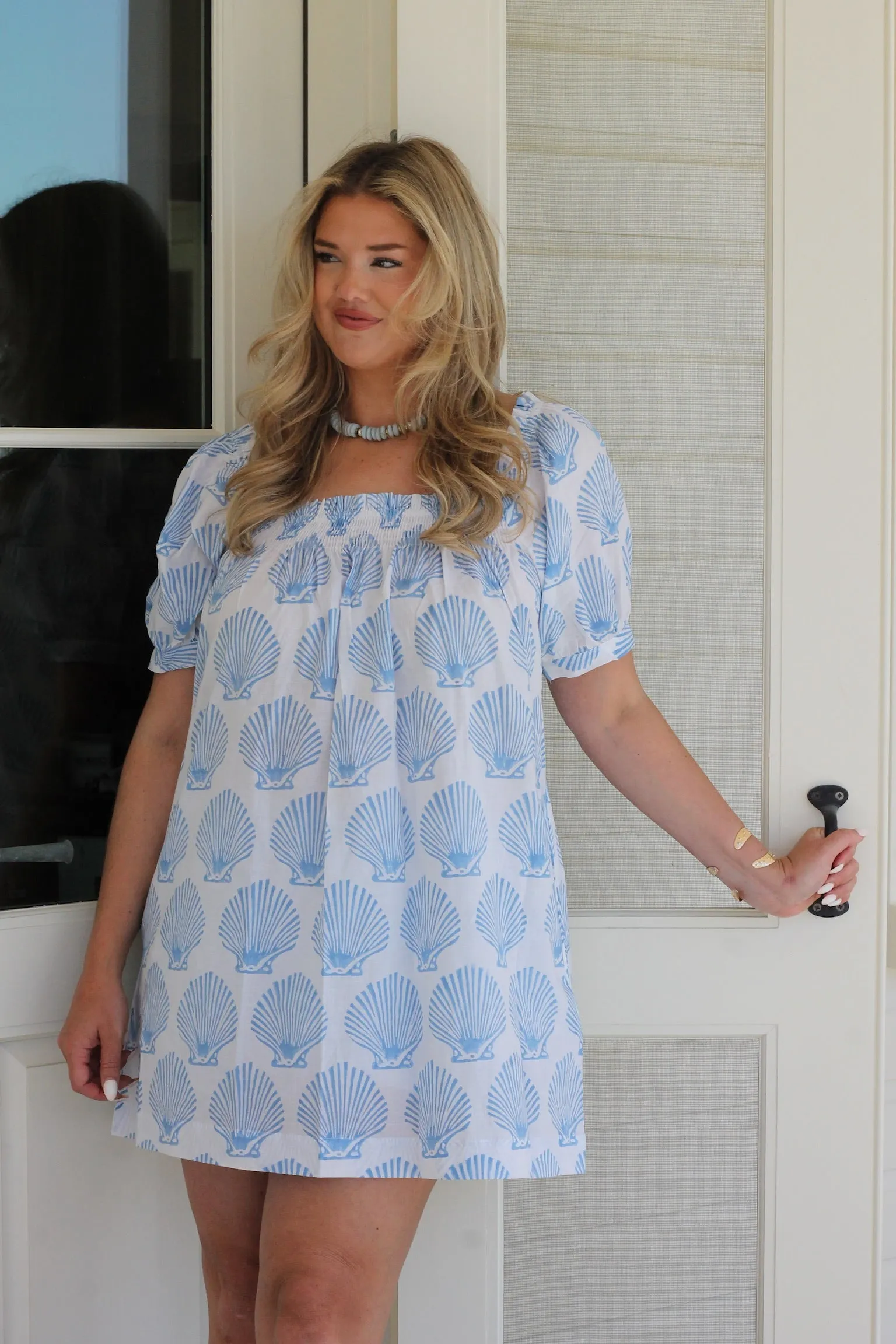 The Sweet and Short Set - Blue Scallop Shell sold by Darling Loungewear product image thumbnail 5