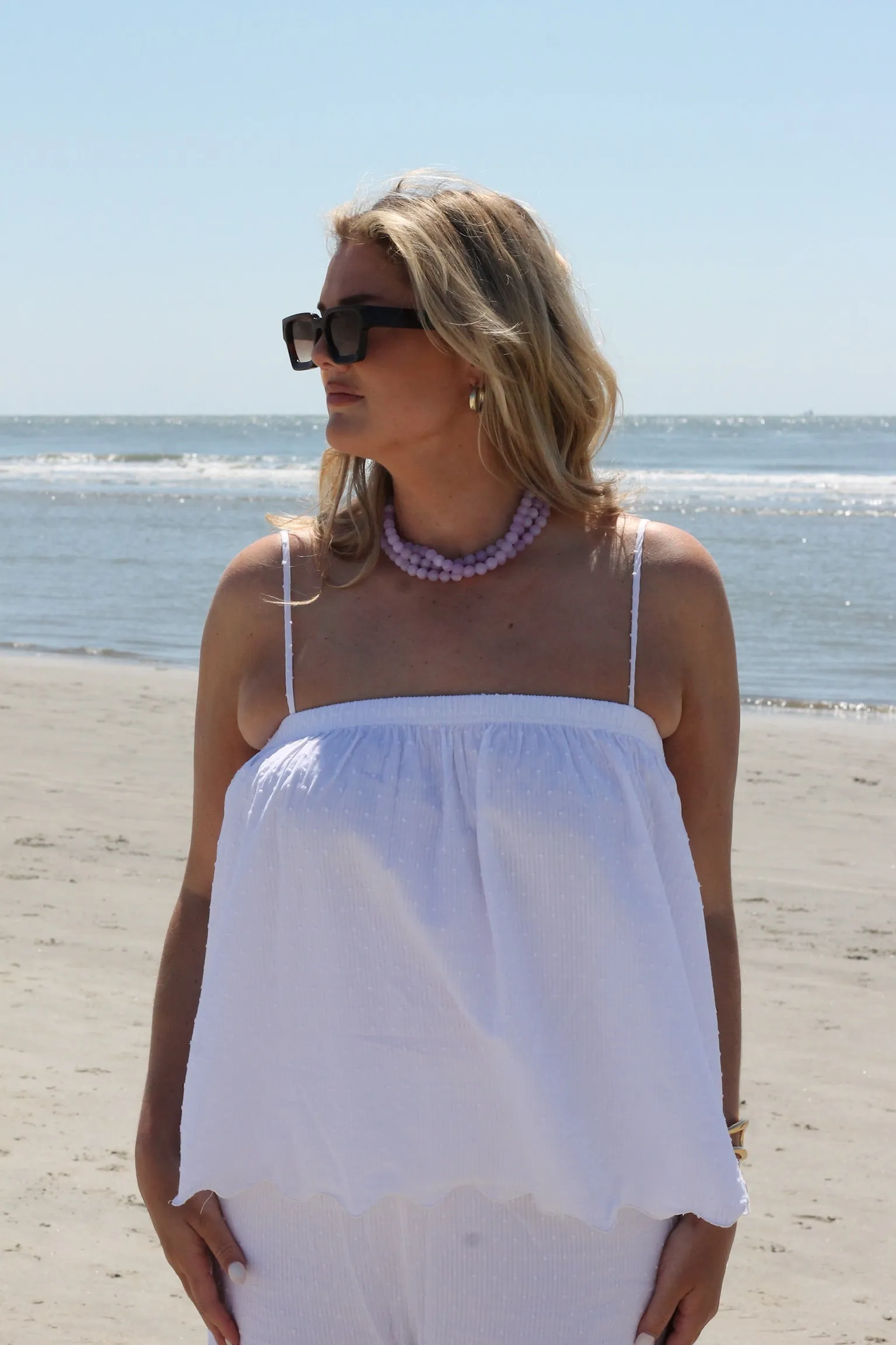 The Dottie Set in White Swiss Dot sold by Darling Loungewear product image thumbnail 3