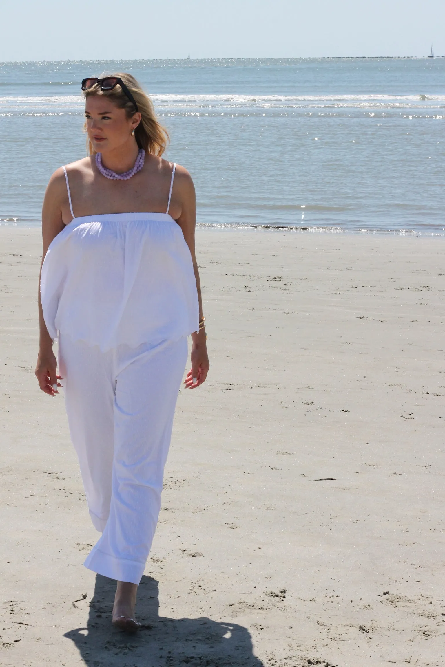 The Dottie Set in White Swiss Dot sold by Darling Loungewear product image thumbnail 4