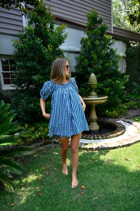 The Sweet and Short Set - Harbourside Gingham sold by Darling Loungewear