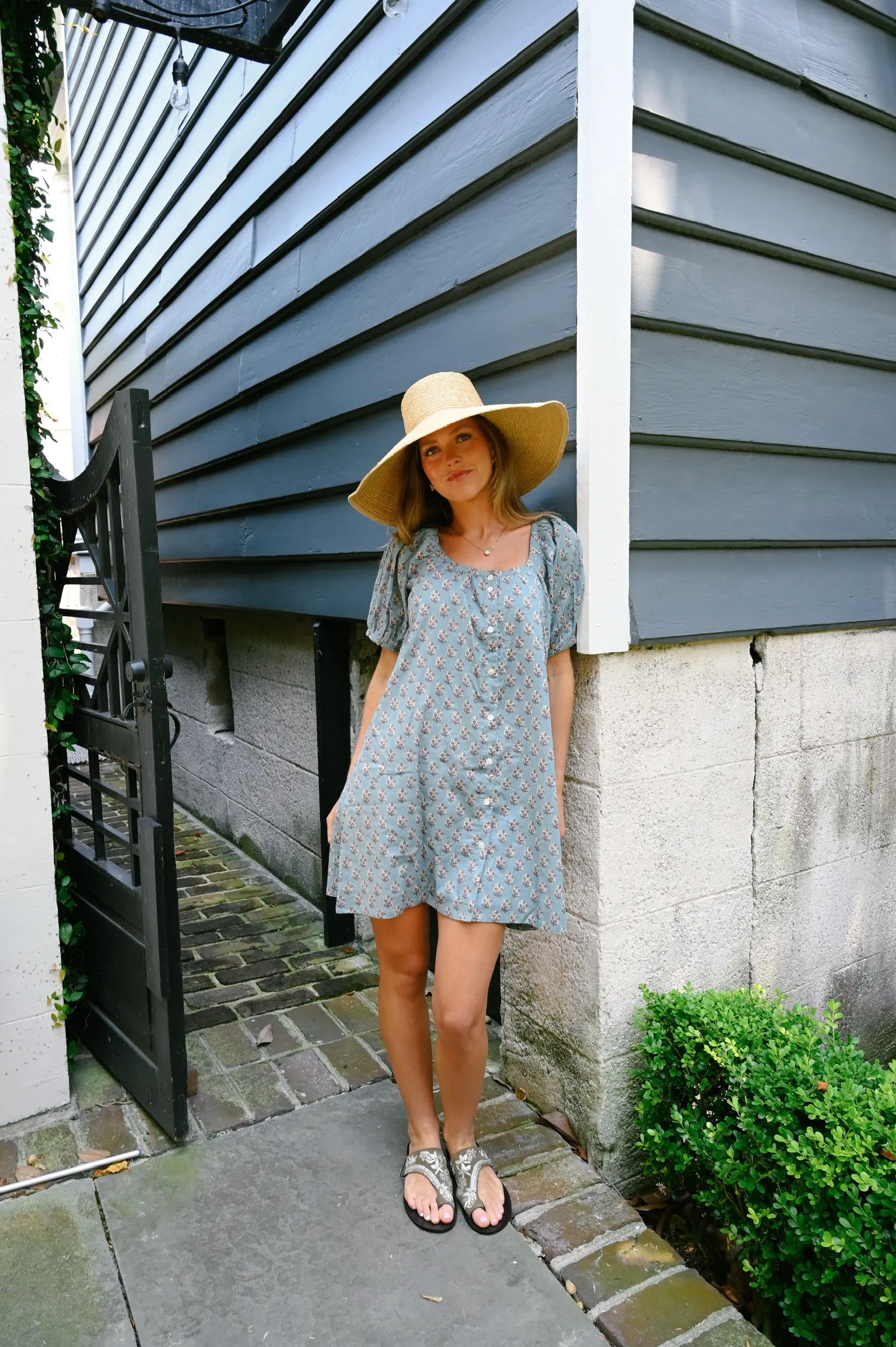 Everyday Mini Dress - Dusty Blue sold by Darling Loungewear