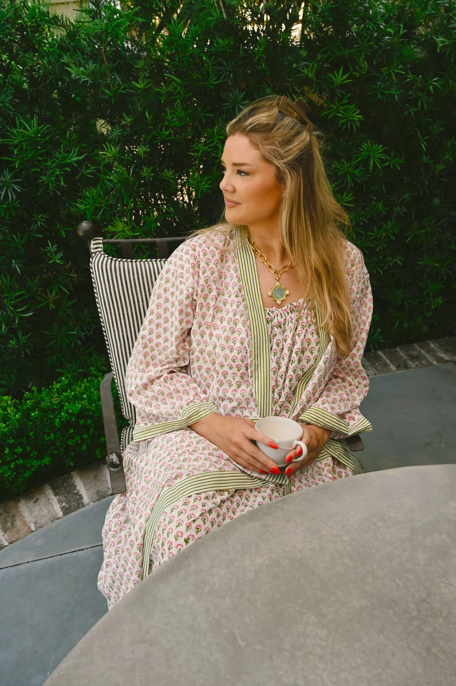 Bathrobe in Garden Party- Long sold by Darling Loungewear product image thumbnail 3