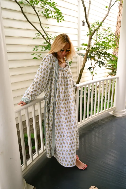Bathrobe in Lemon Zest - Long sold by Darling Loungewear