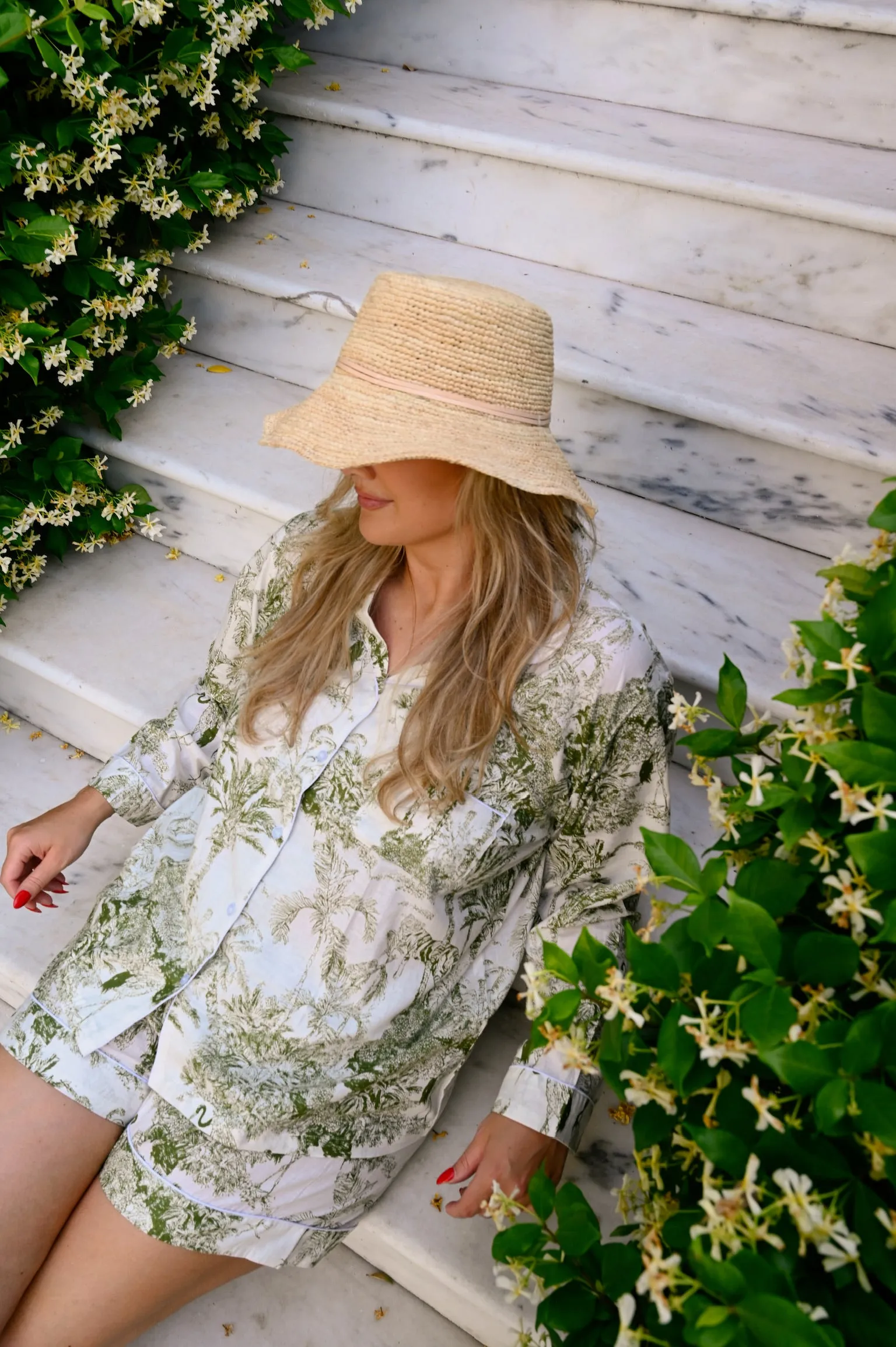 Lowcountry Green Toile Set - Long/Short sold by Darling Loungewear product image thumbnail 2