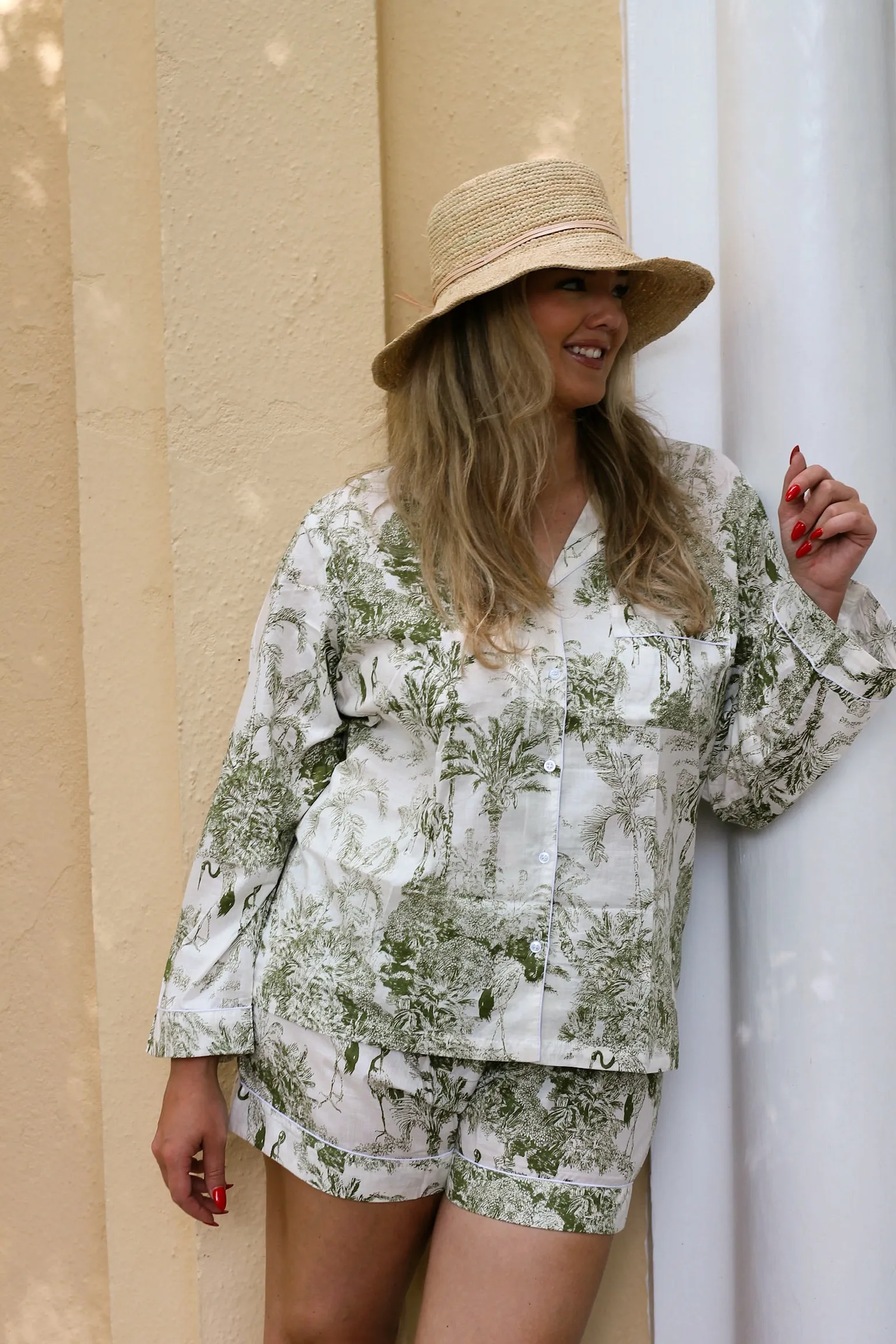 Lowcountry Green Toile Set - Long/Short sold by Darling Loungewear product image thumbnail 4