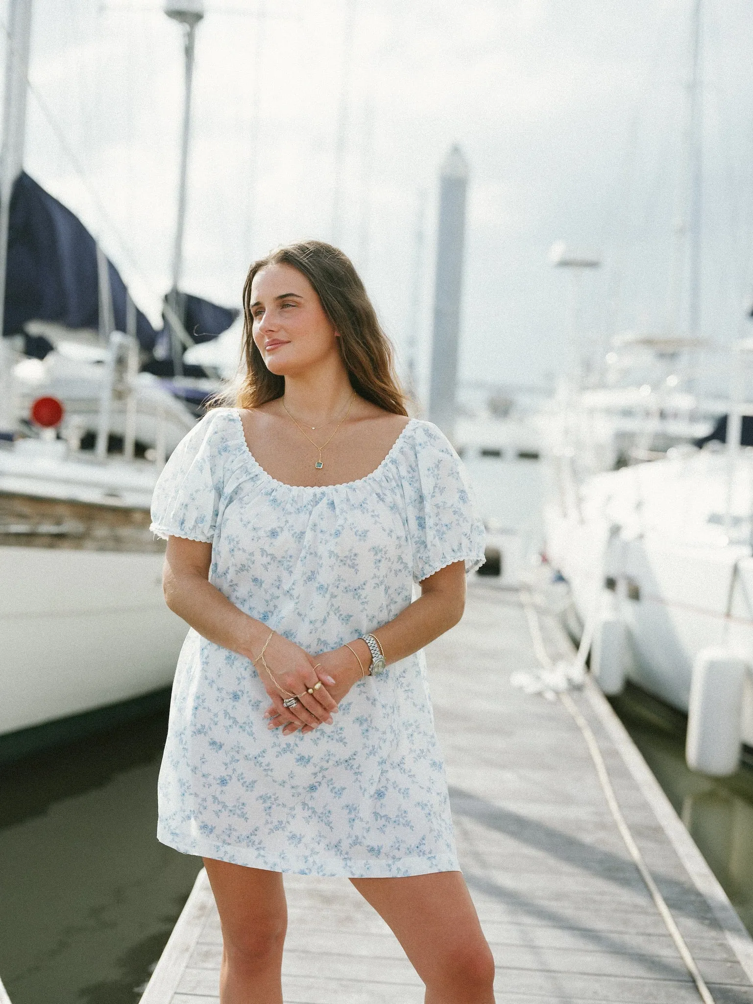 The Millie Mini - Dainty Blue Rose sold by Darling Loungewear product image thumbnail 2