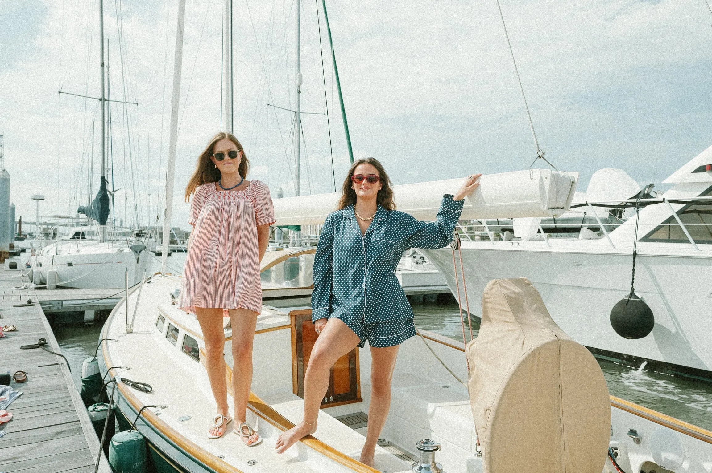 Nautical Navy Dot PJ Set - Long/Short sold by Darling Loungewear product image thumbnail 3