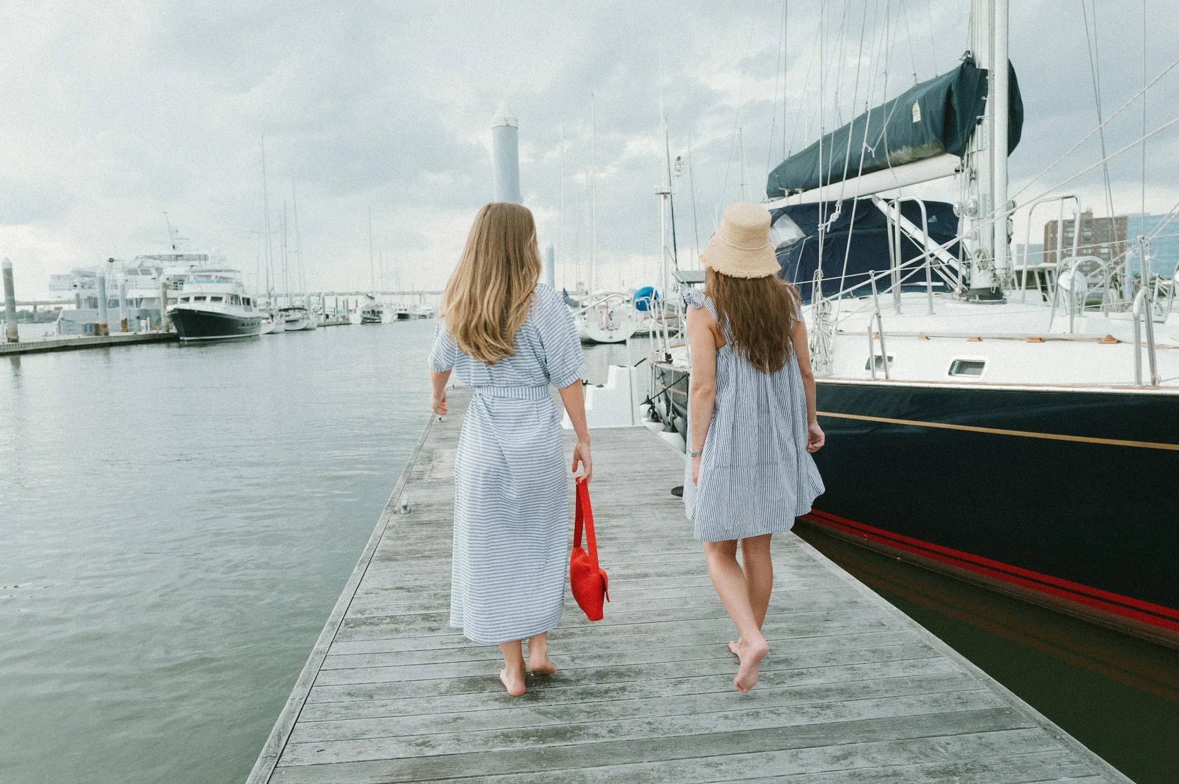 Tie Dress - Navy Blue Stripe sold by Darling Loungewear product image thumbnail 5