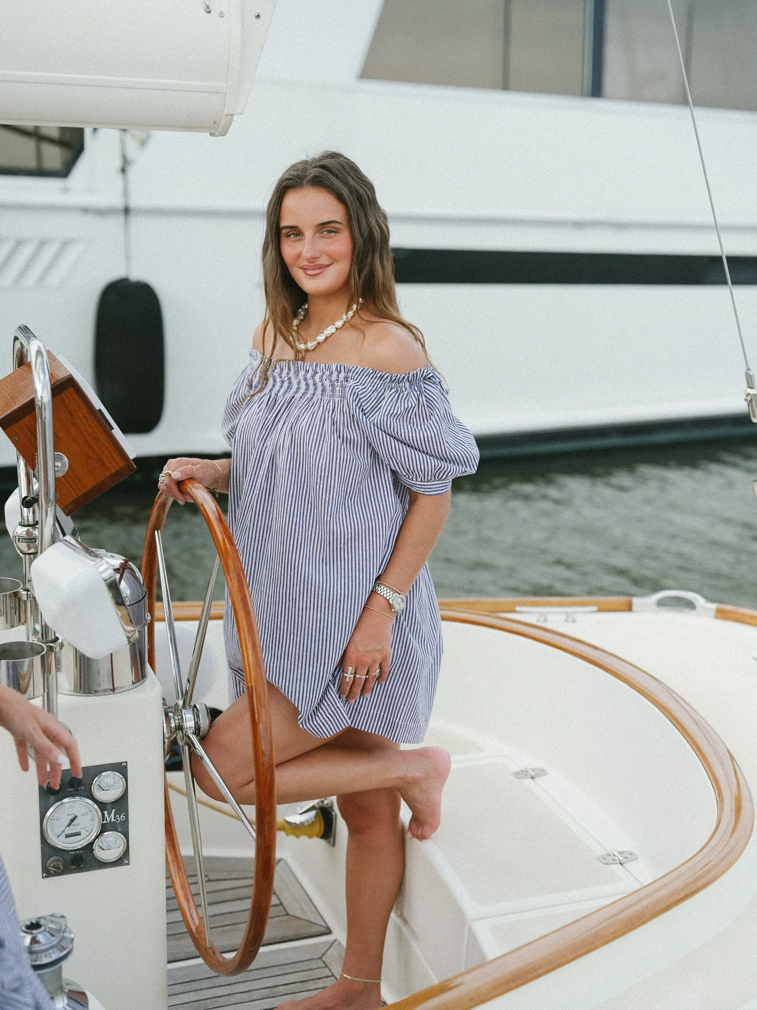 The Sweet and Short Set - Navy Blue Stripe sold by Darling Loungewear