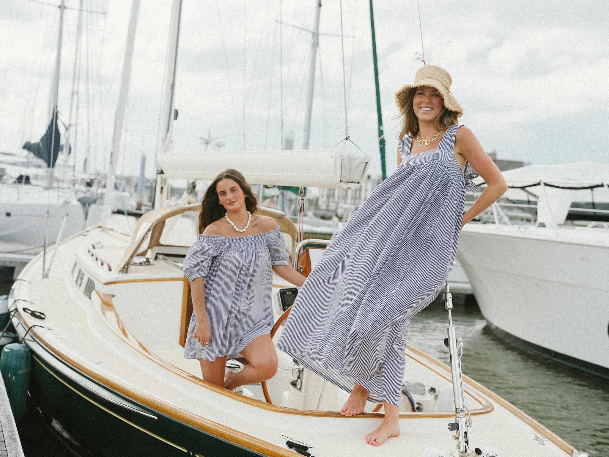 The Sweet and Short Set - Navy Blue Stripe sold by Darling Loungewear product image thumbnail 3