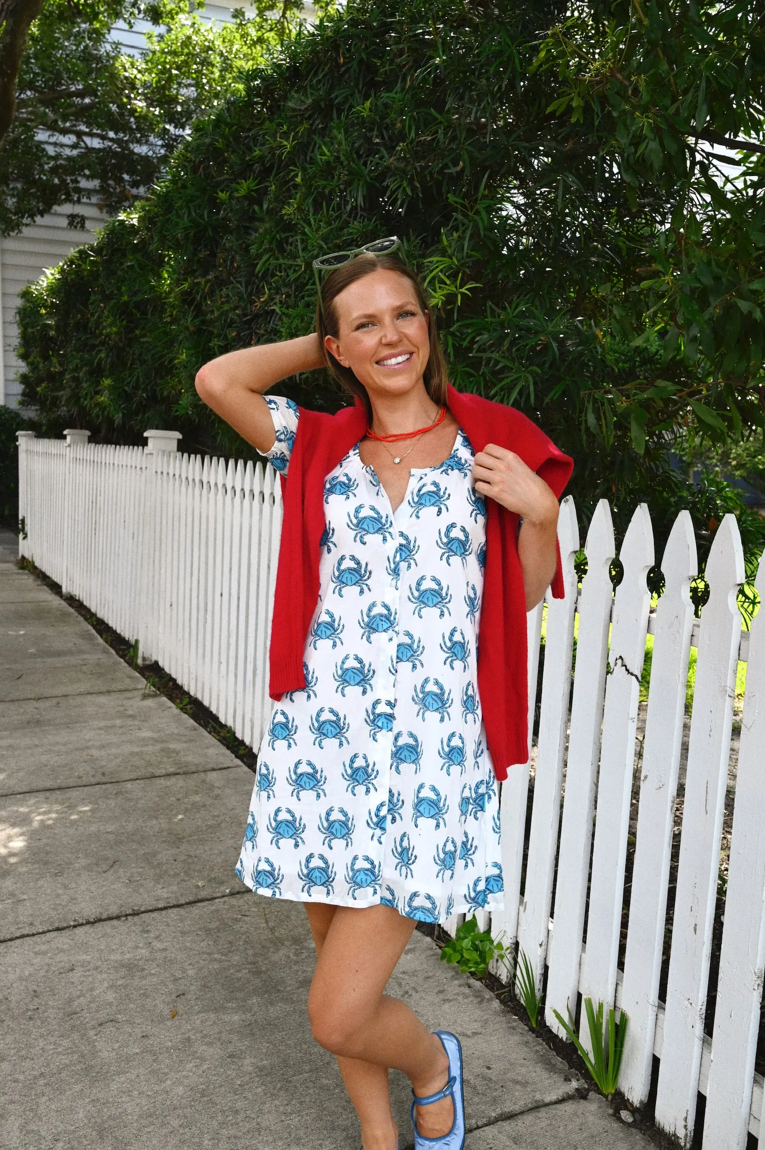 Everyday Mini Dress - Blue Crab sold by Darling Loungewear