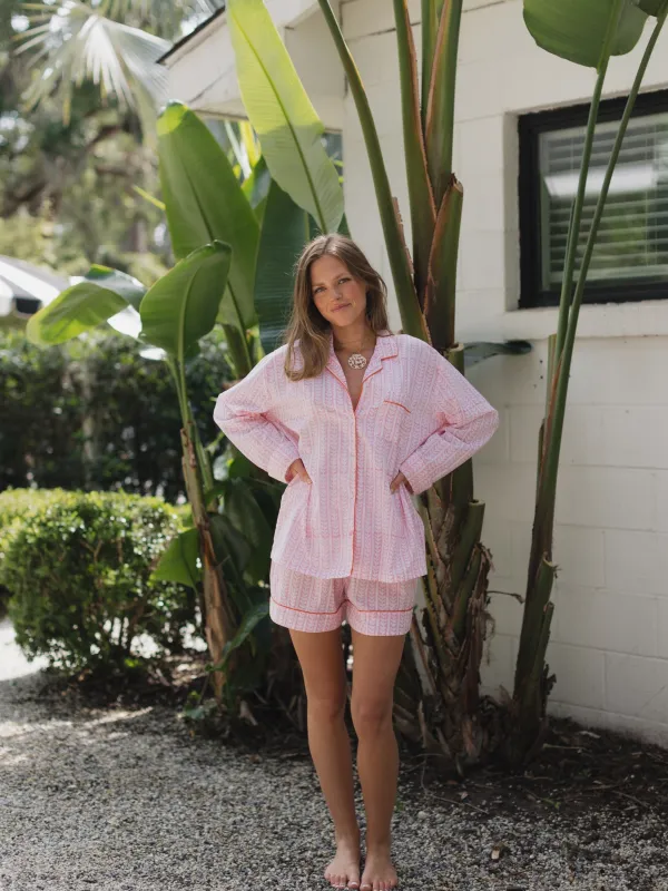 Pink Petal Reef PJ Set - Long/Short sold by Darling Loungewear