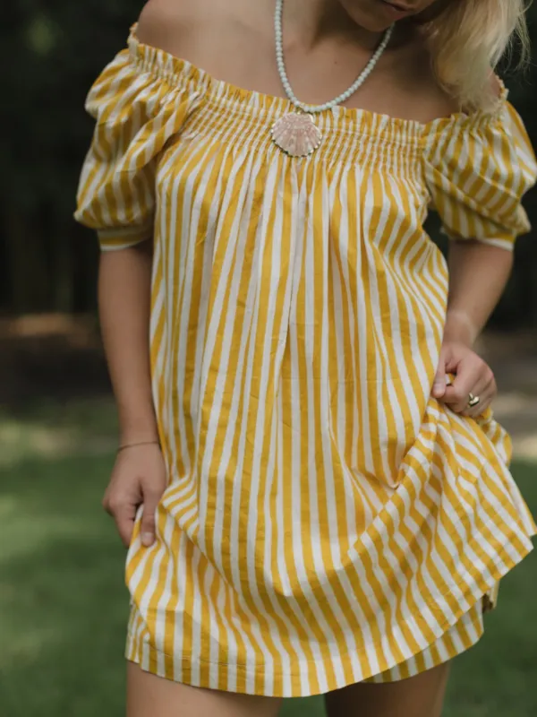 The Sweet and Short Set - Sunshine Stripe sold by Darling Loungewear