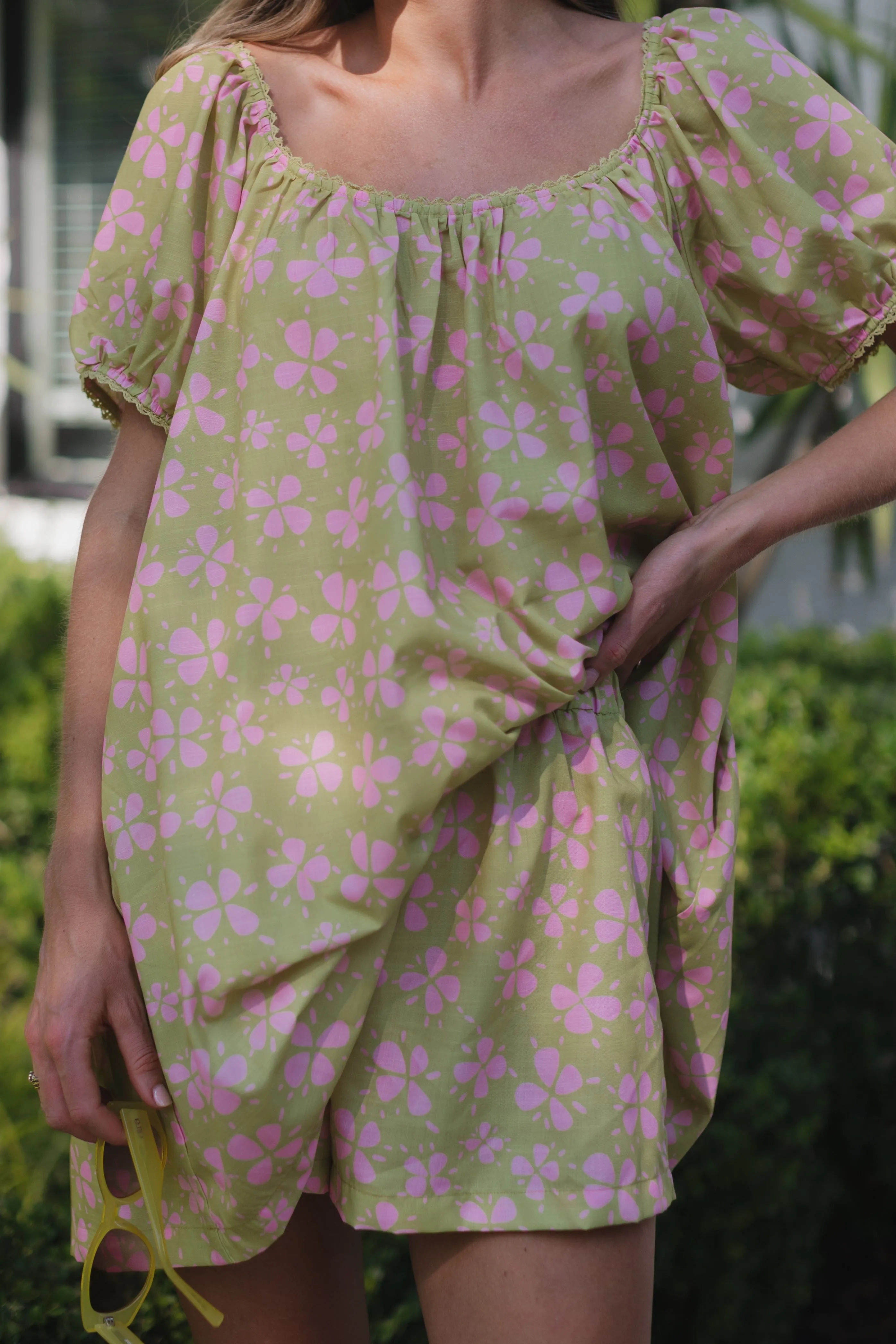 The Madeline Set - Kiwi Floral sold by Darling Loungewear product image thumbnail 4