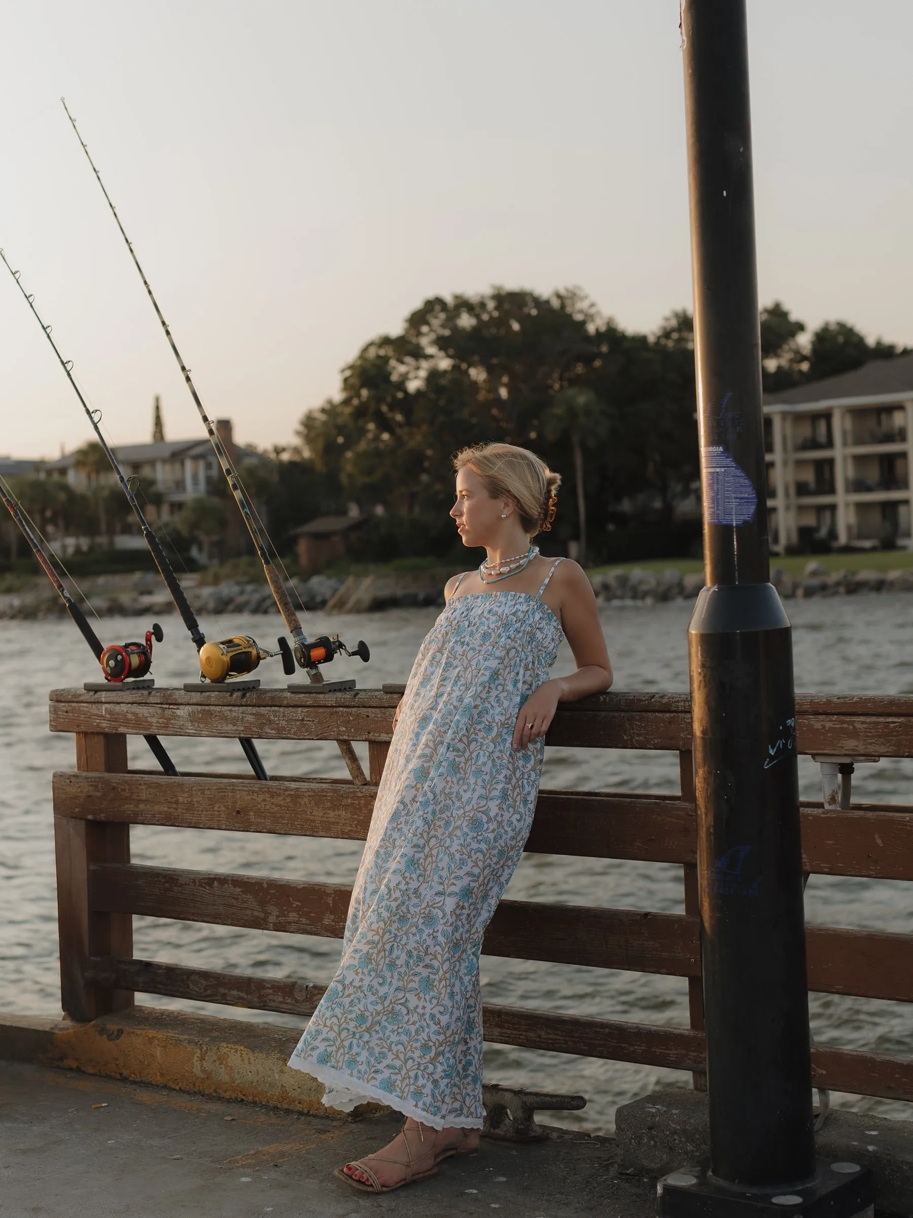 Magnolia Maxi in Aqua Reef sold by Darling Loungewear product image thumbnail 5