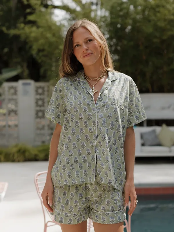 Matcha Daisy Set - Short / Short sold by Darling Loungewear