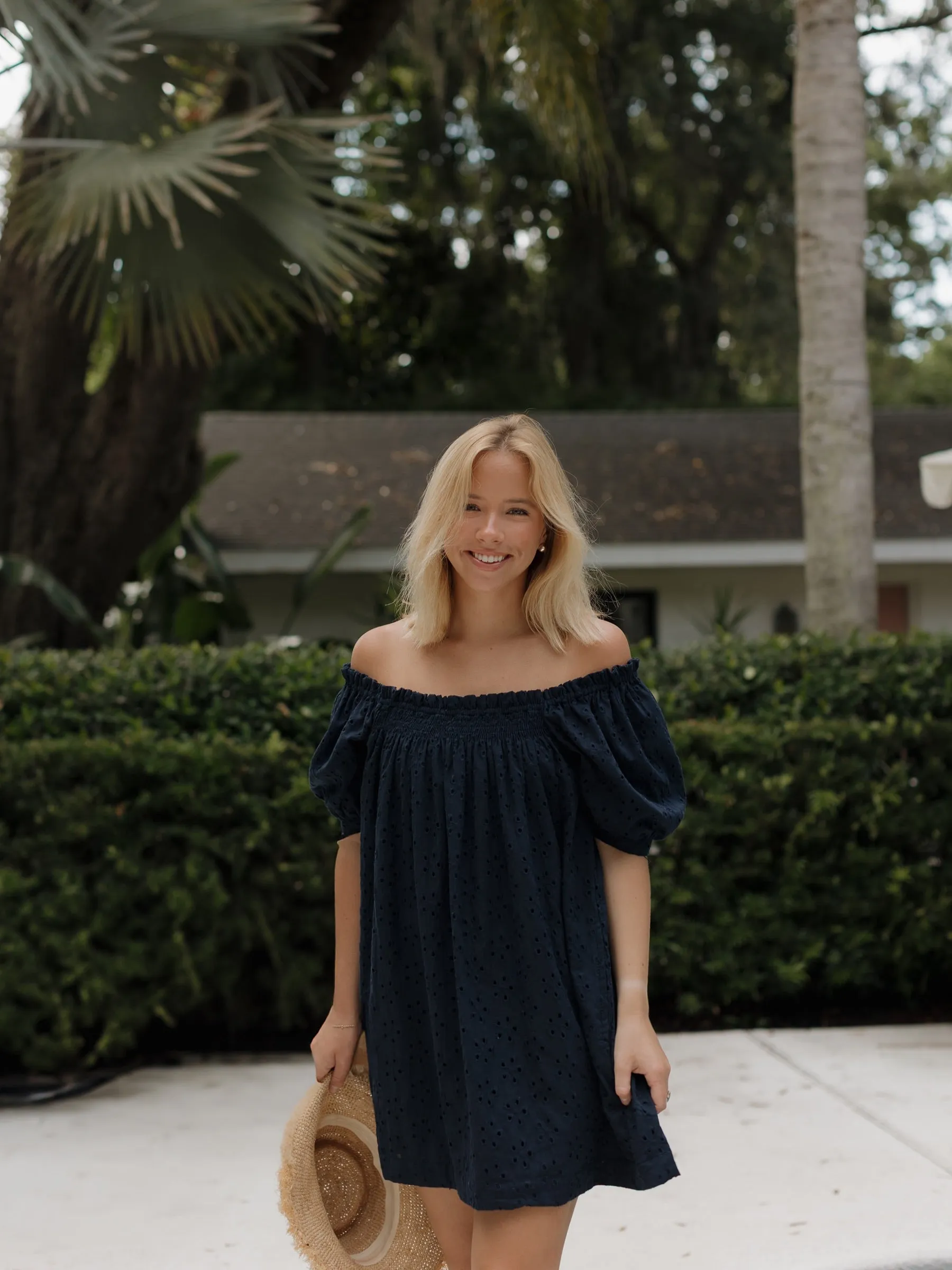 The Short & Sweet Set - Navy Eyelet sold by Darling Loungewear