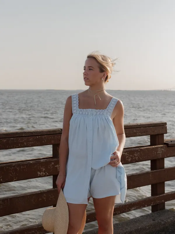 Coleman Set- Soft Blue sold by Darling Loungewear