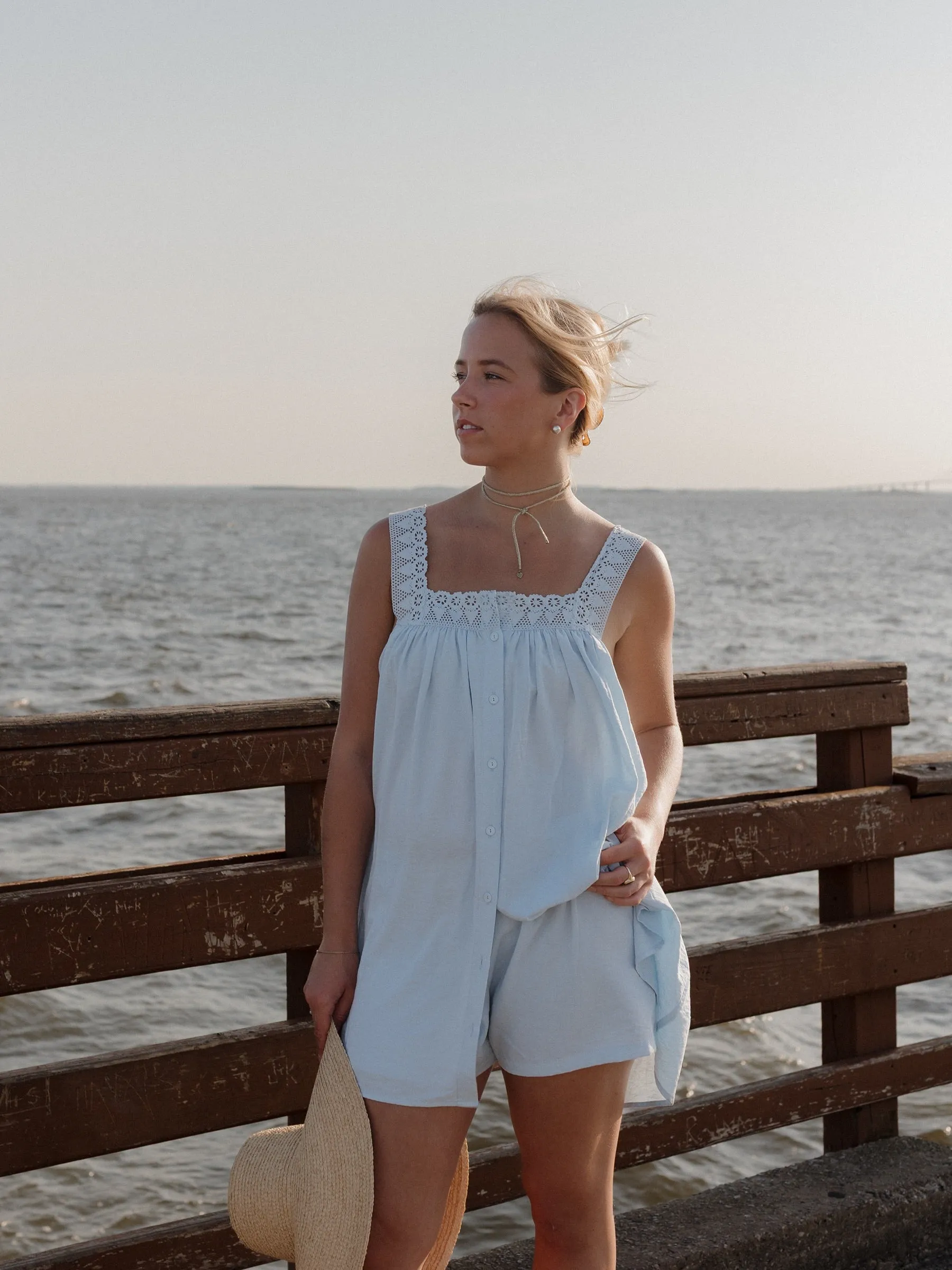 Coleman Set- Soft Blue sold by Darling Loungewear