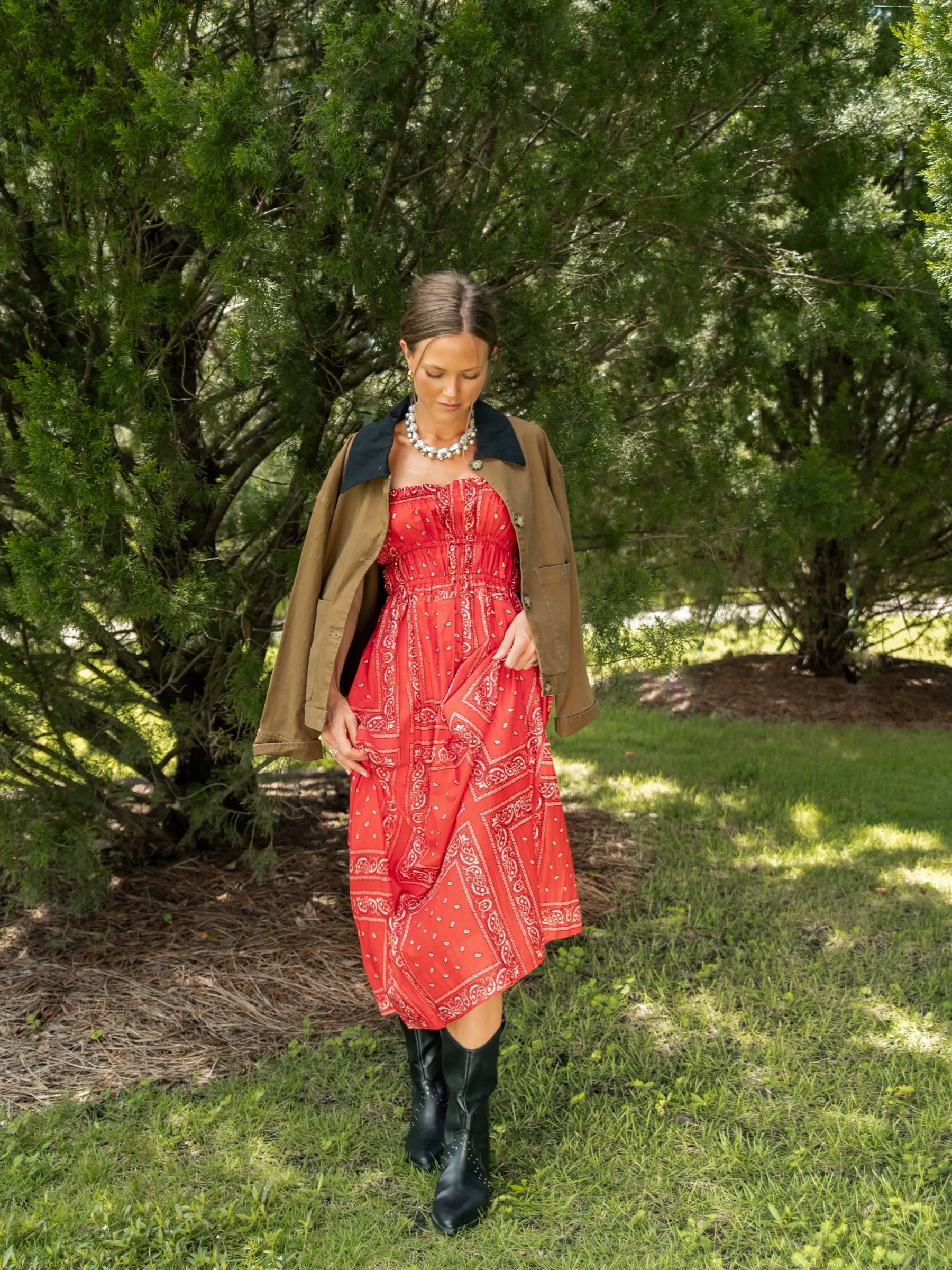 James Dress - Red Bandana sold by Darling Loungewear product image thumbnail 5