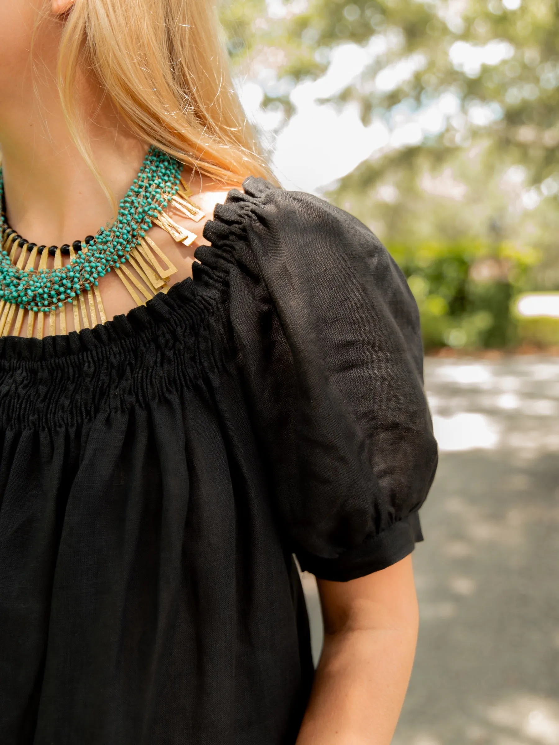 The Sweet and Short Set - Black Linen sold by Darling Loungewear product image thumbnail 4