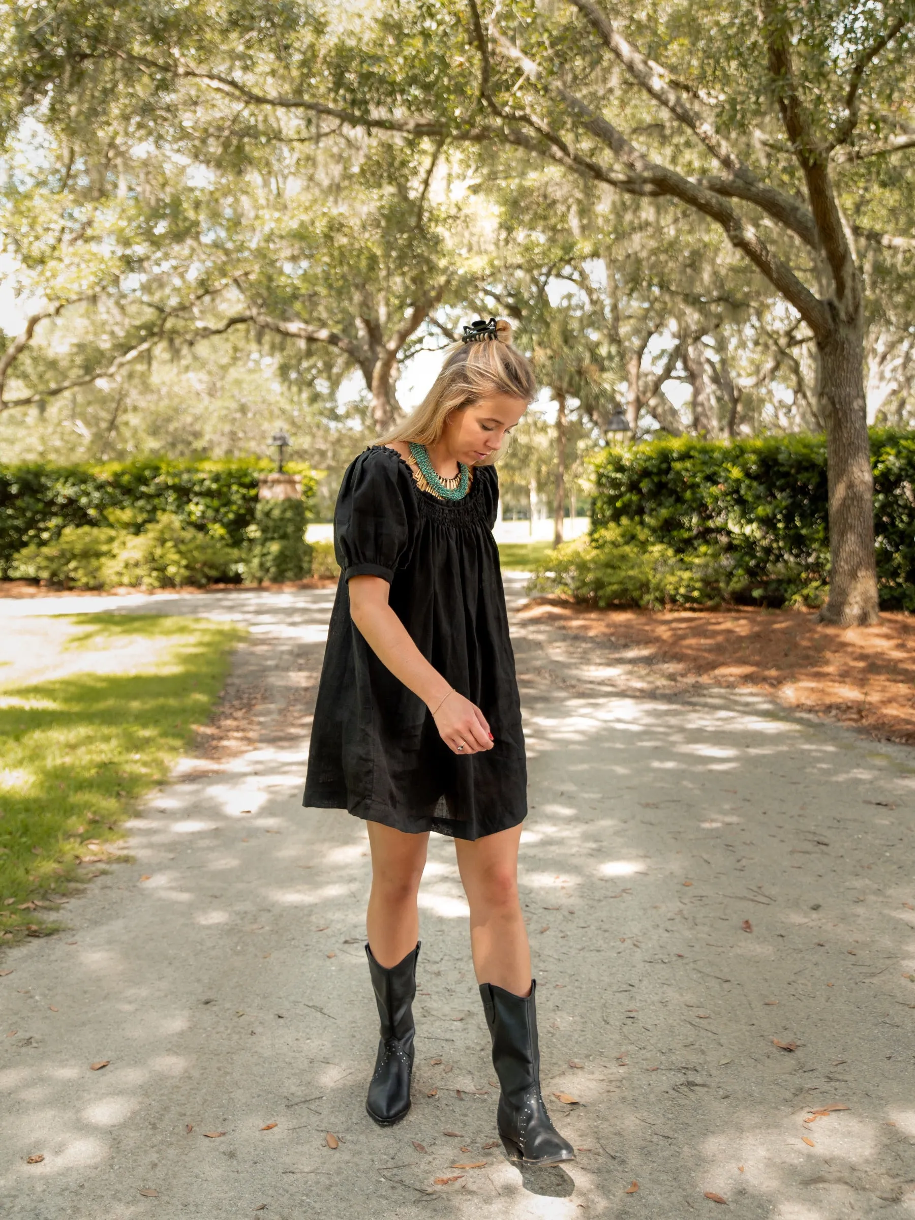 The Sweet and Short Set - Black Linen sold by Darling Loungewear product image thumbnail 2