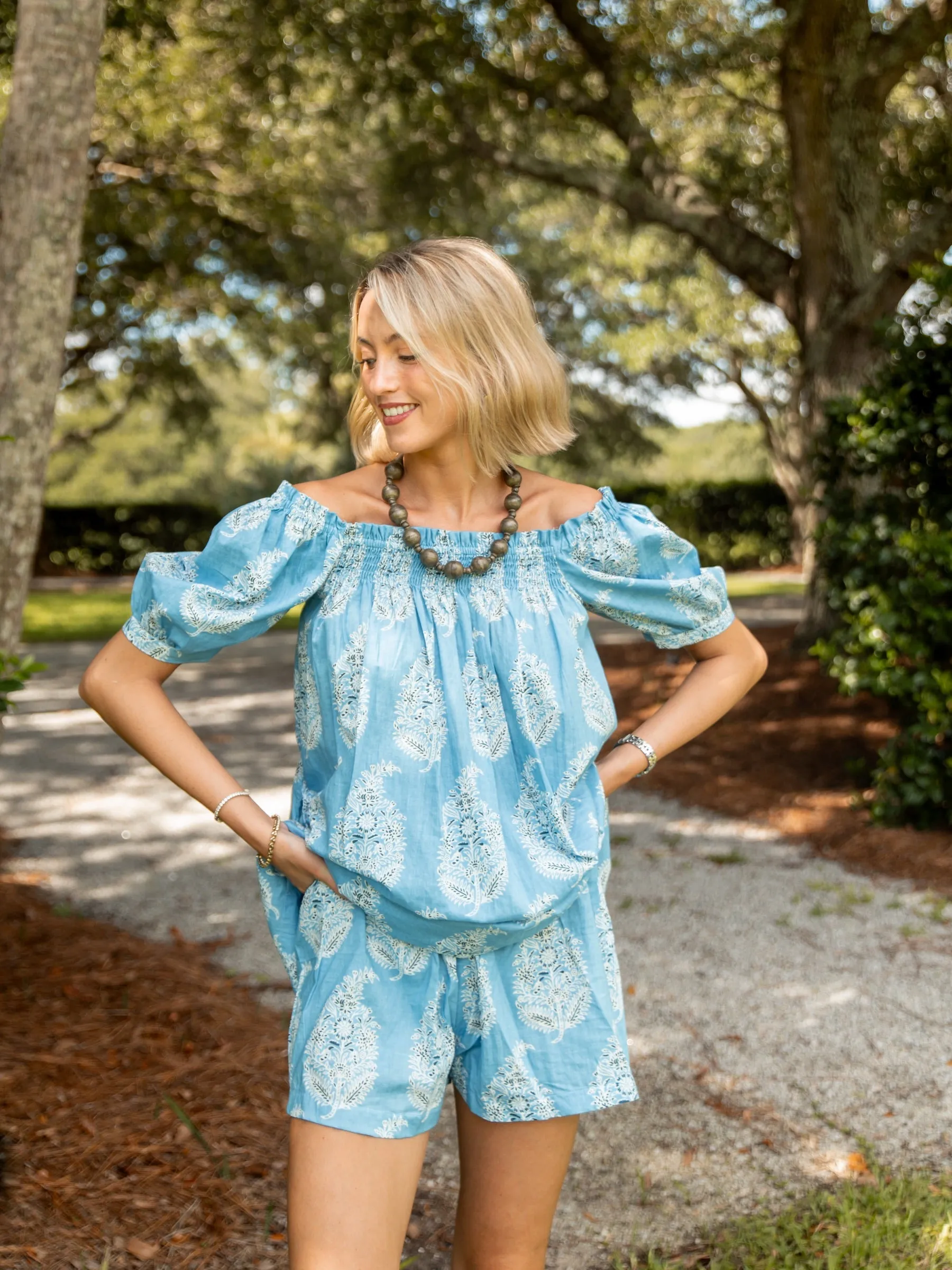 The Sweet and Short Set - Carolina Paisley sold by Darling Loungewear product image thumbnail 3